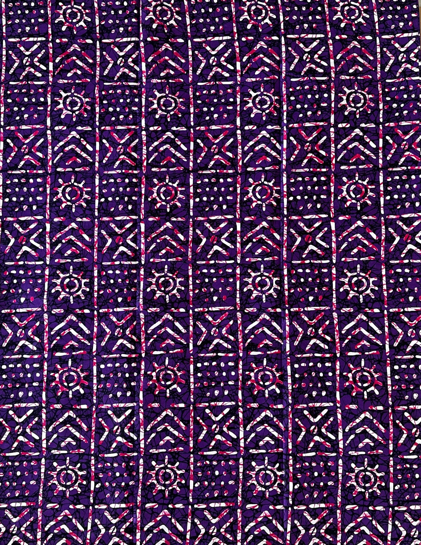 African Print Fabric, Ankara - Purple Fabric