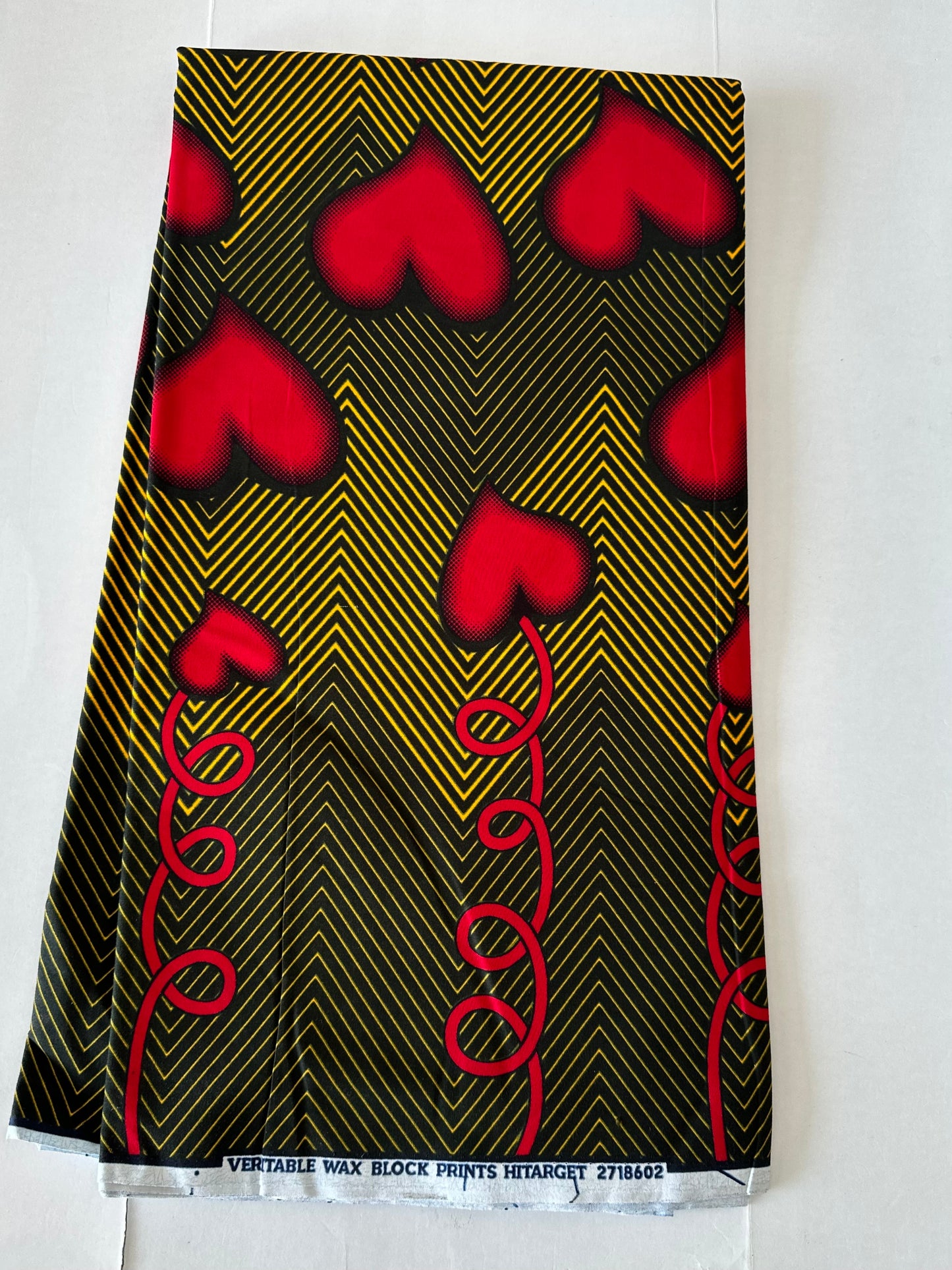 African Print Fabric, Ankara -Orange, Red Fabric, African Clothing