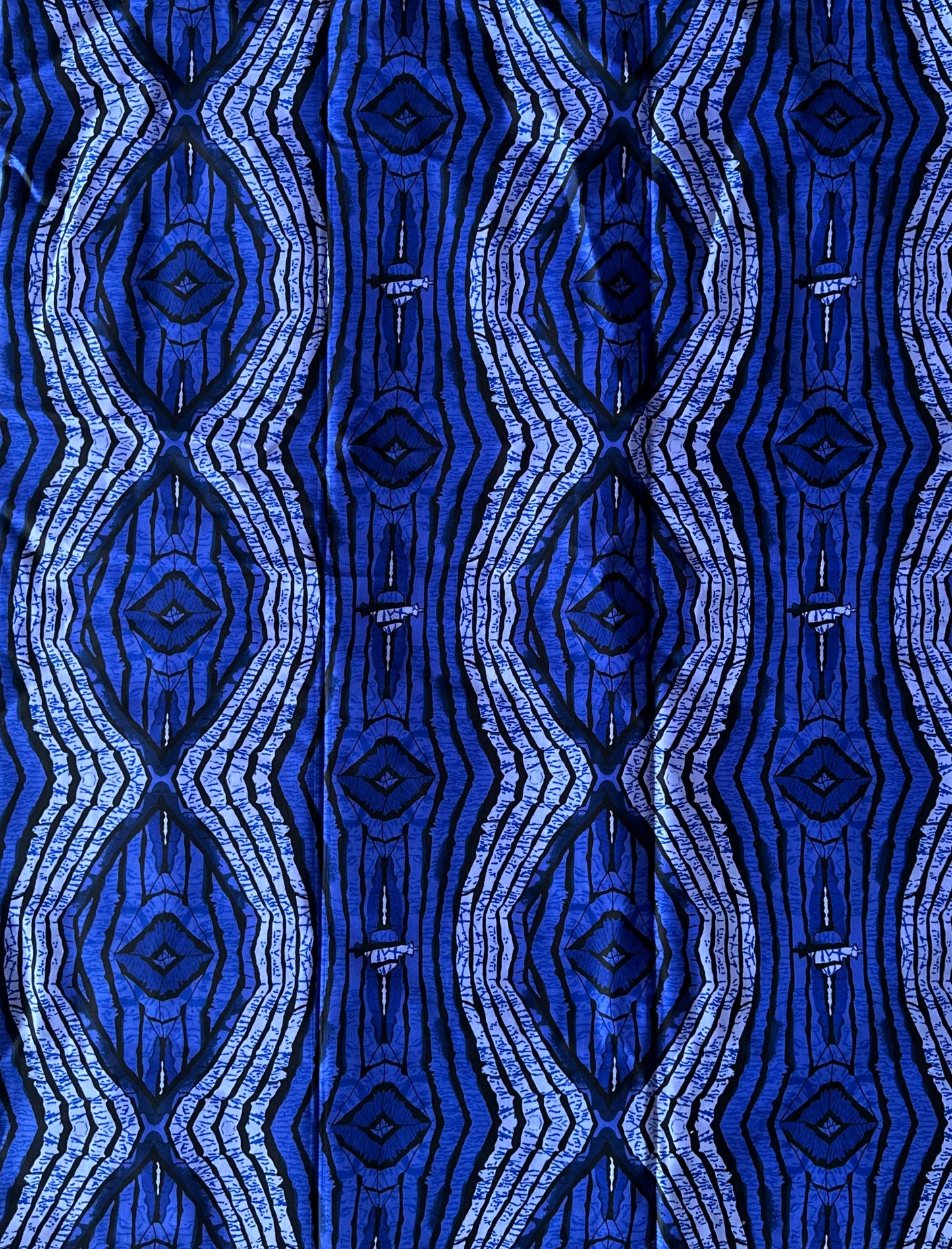 African Print Fabric, Ankara - Blue Fabric