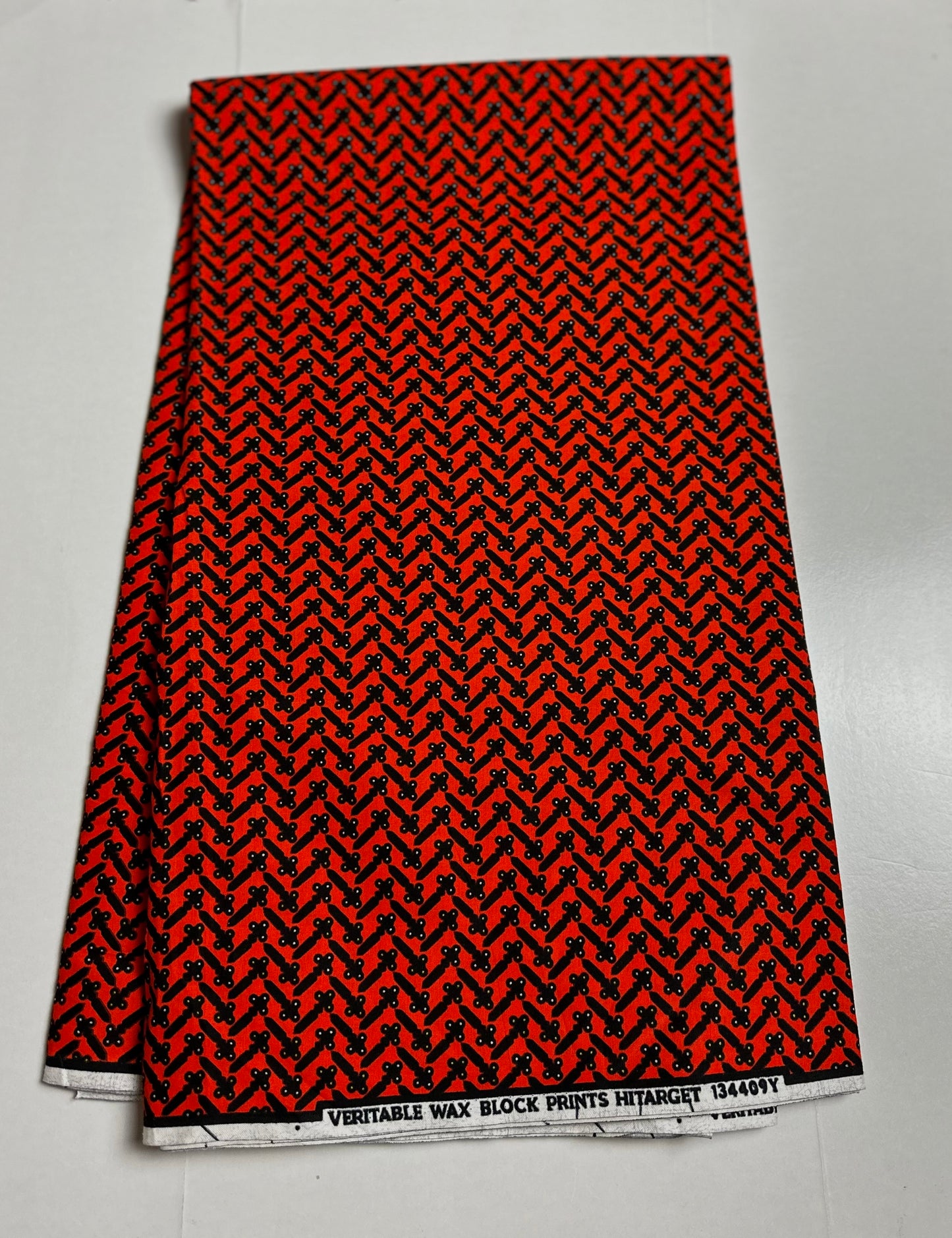 African Print Fabric, Ankara - Red Fabric
