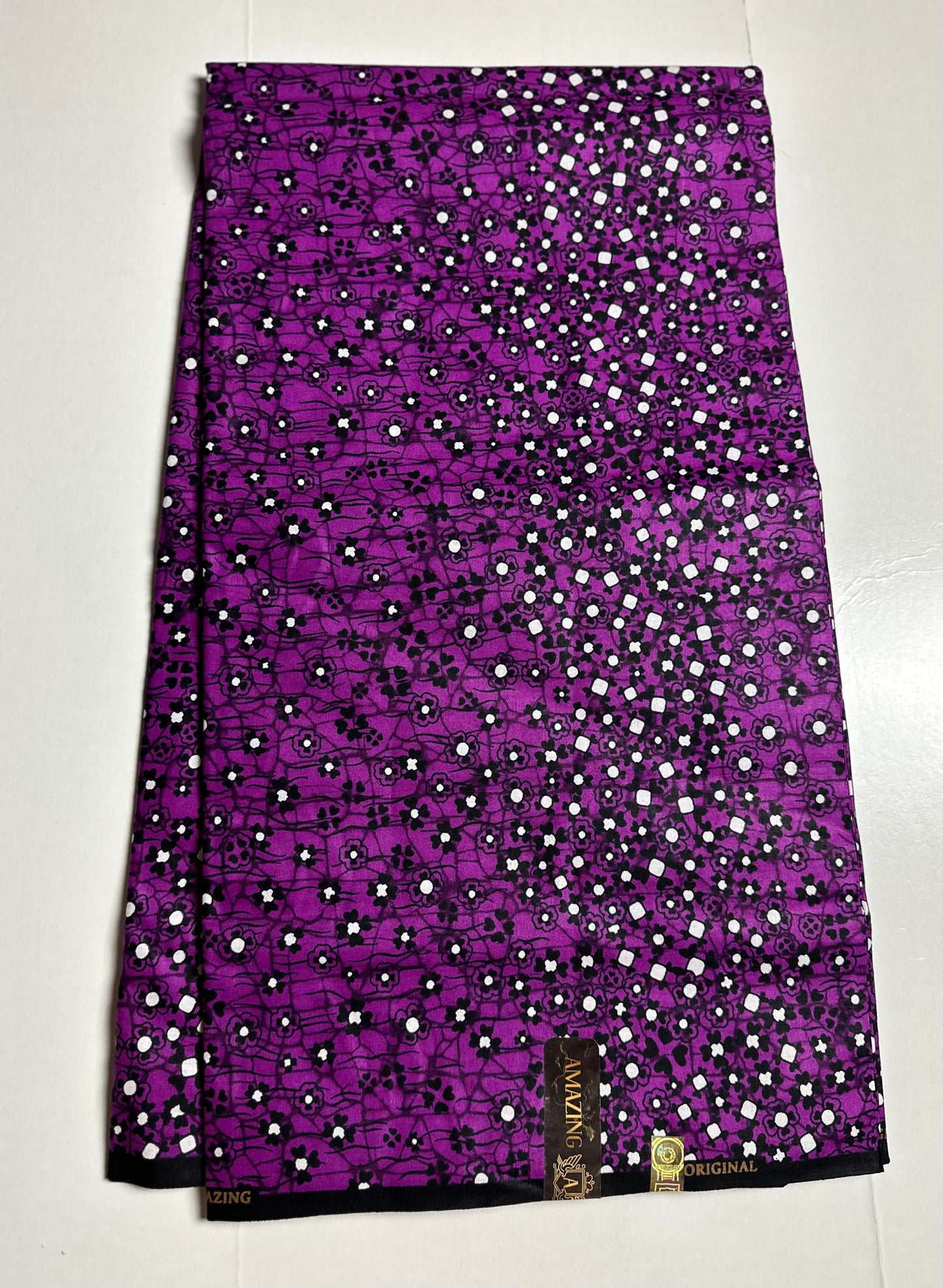African Print Fabric, Ankara - Purple Fabric