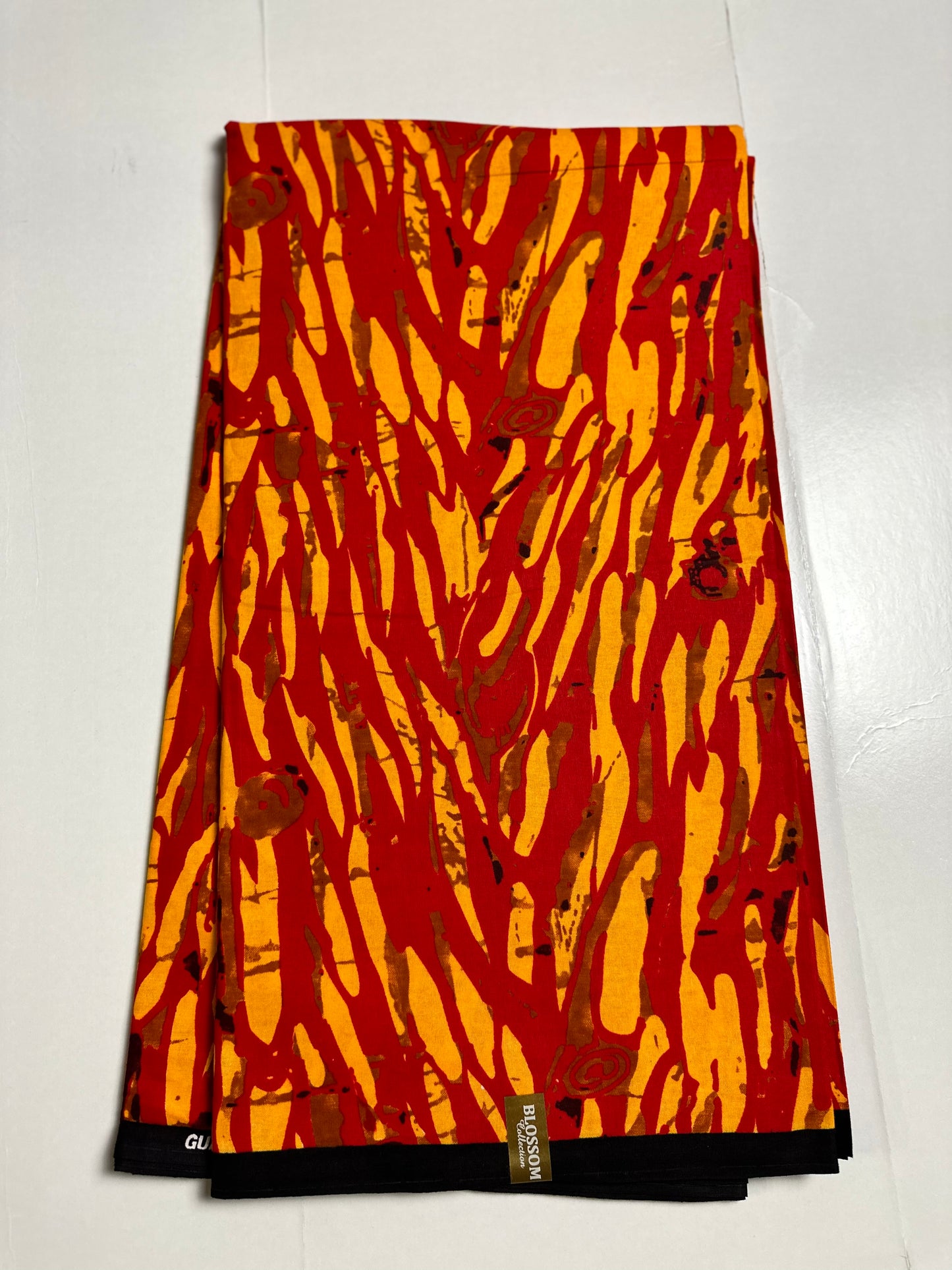 African Print Fabric, Ankara -Red, Yellow Fabric