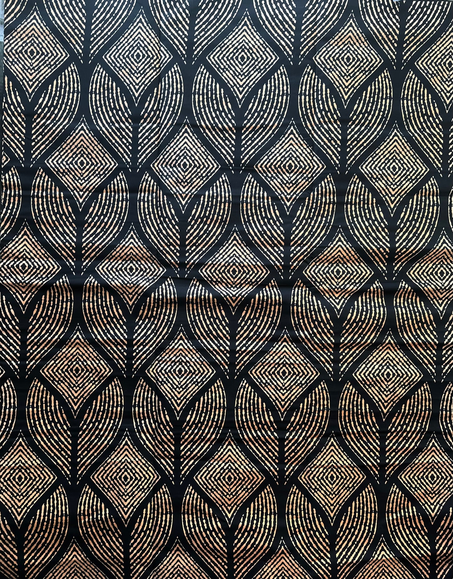 African Print Fabric, Ankara - Brown Fabric