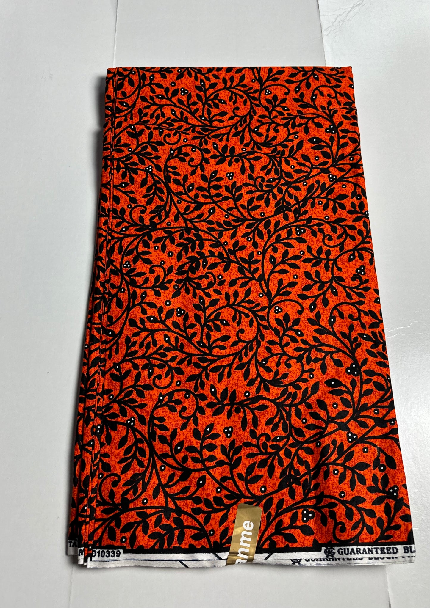 African Print Fabric, Ankara - Orange Fabric