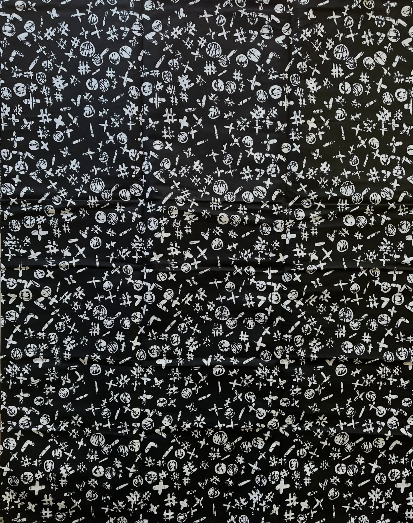 African Print Fabric, Ankara - Black Fabric