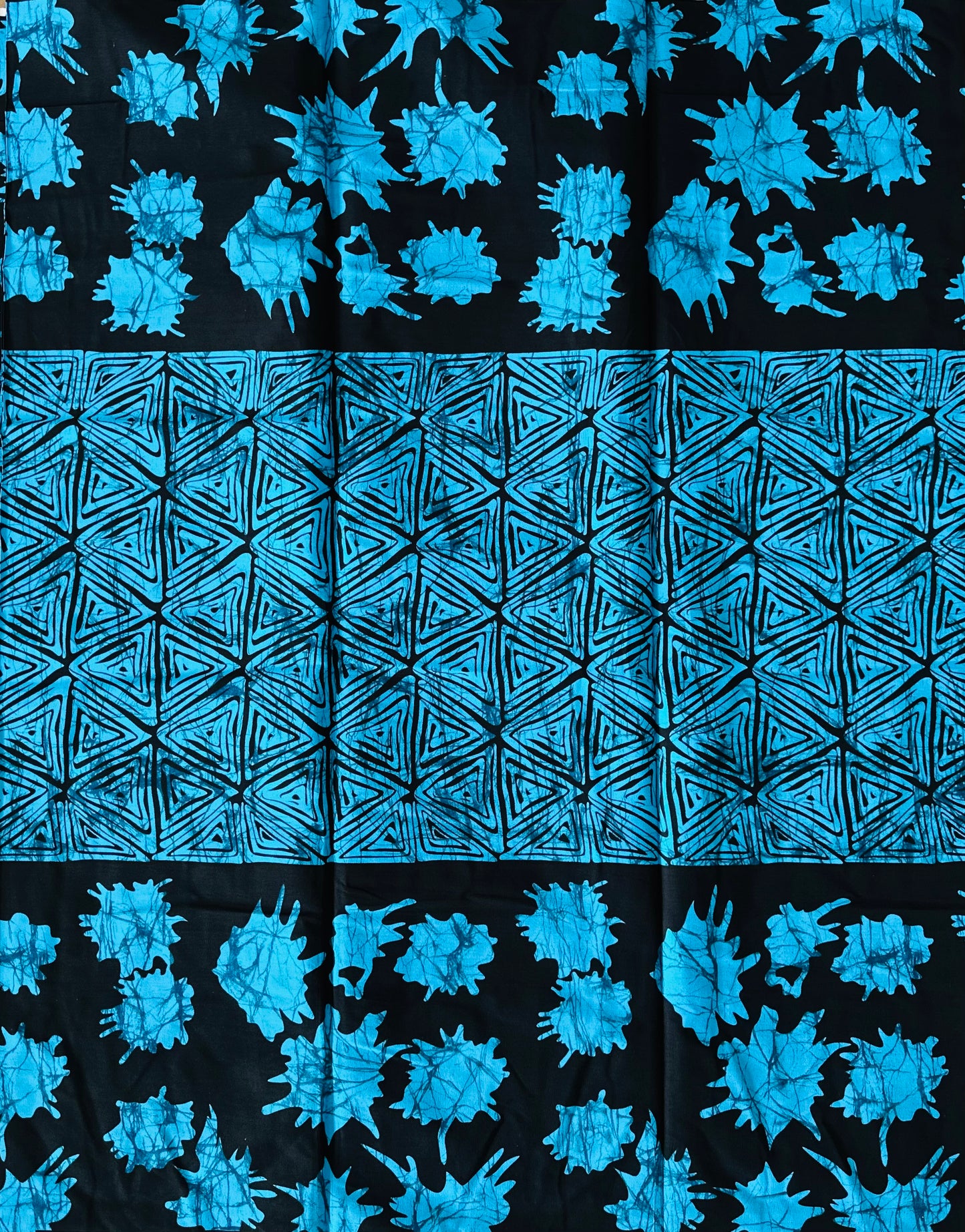 African Print Fabric, Ankara - Blue Fabric