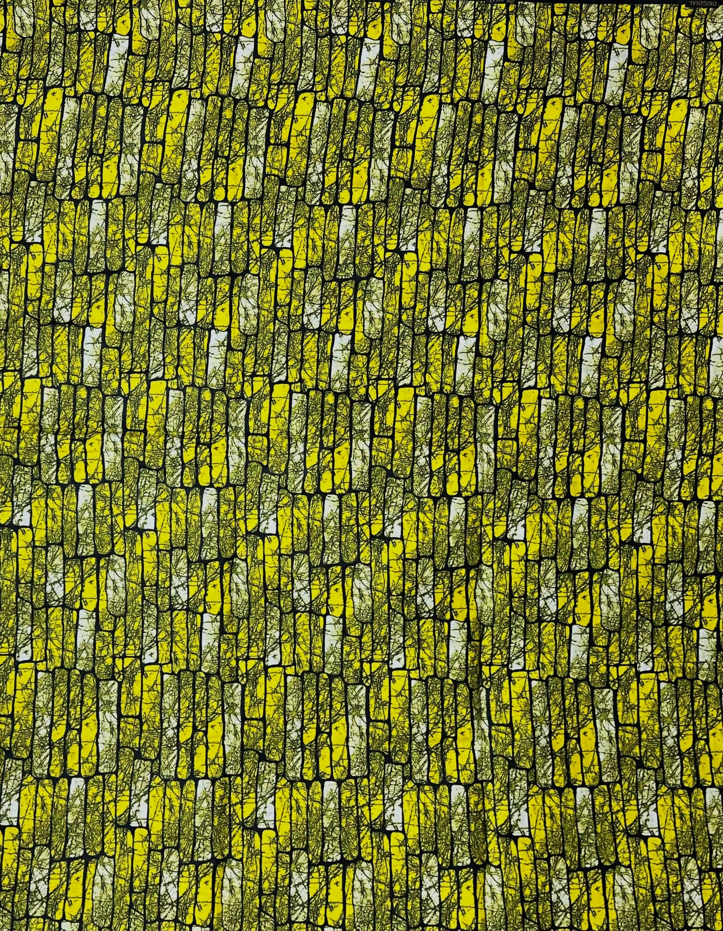 African Print Fabric, Ankara -Yellow Fabric