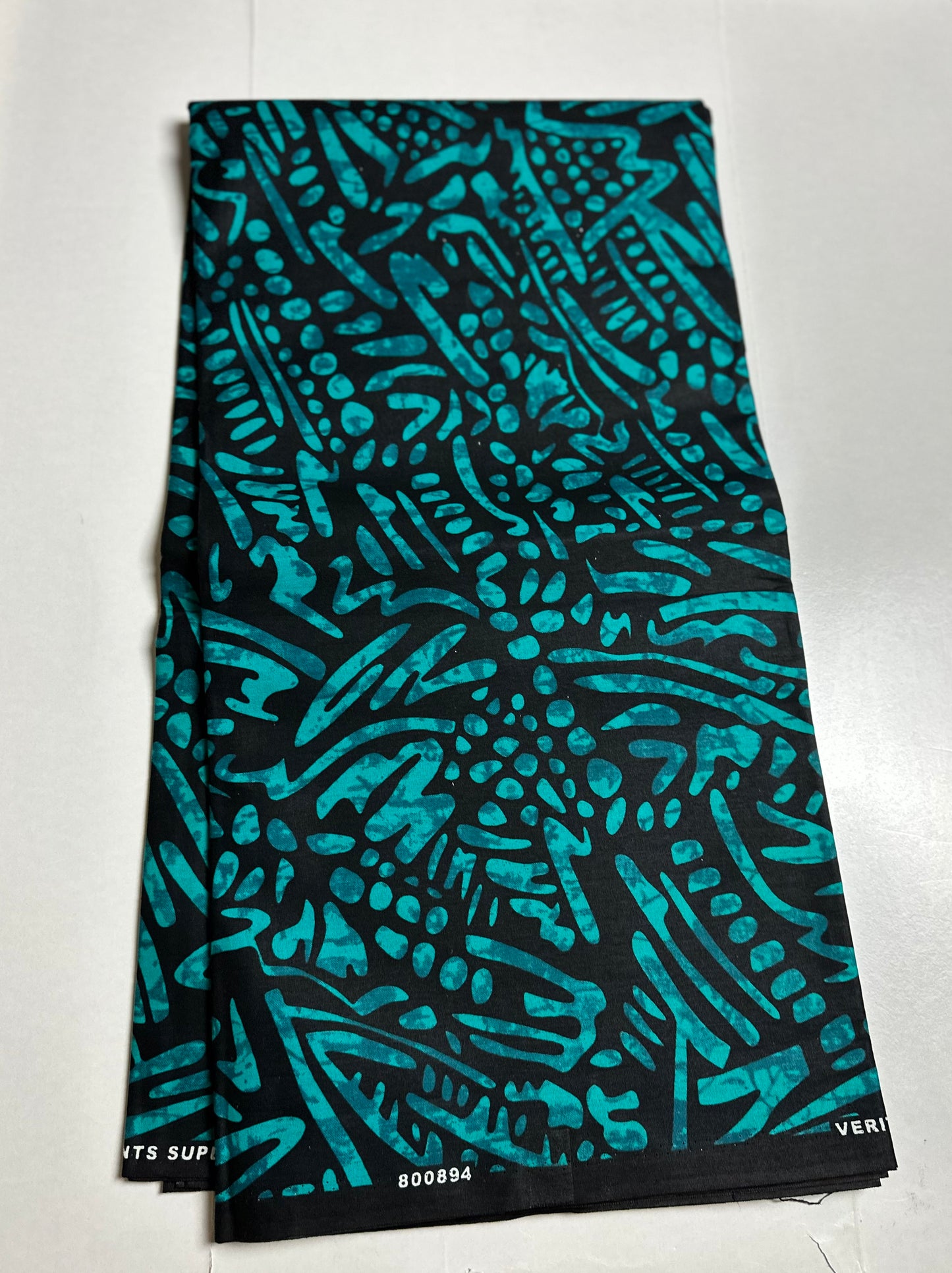 African Print Fabric, Ankara - Teal Fabric