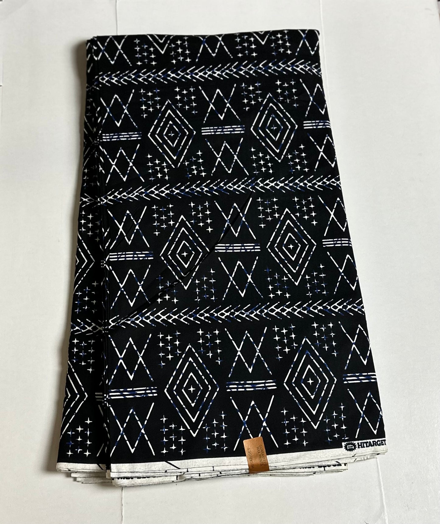 African Print Fabric, Ankara - Monochrome Fabric
