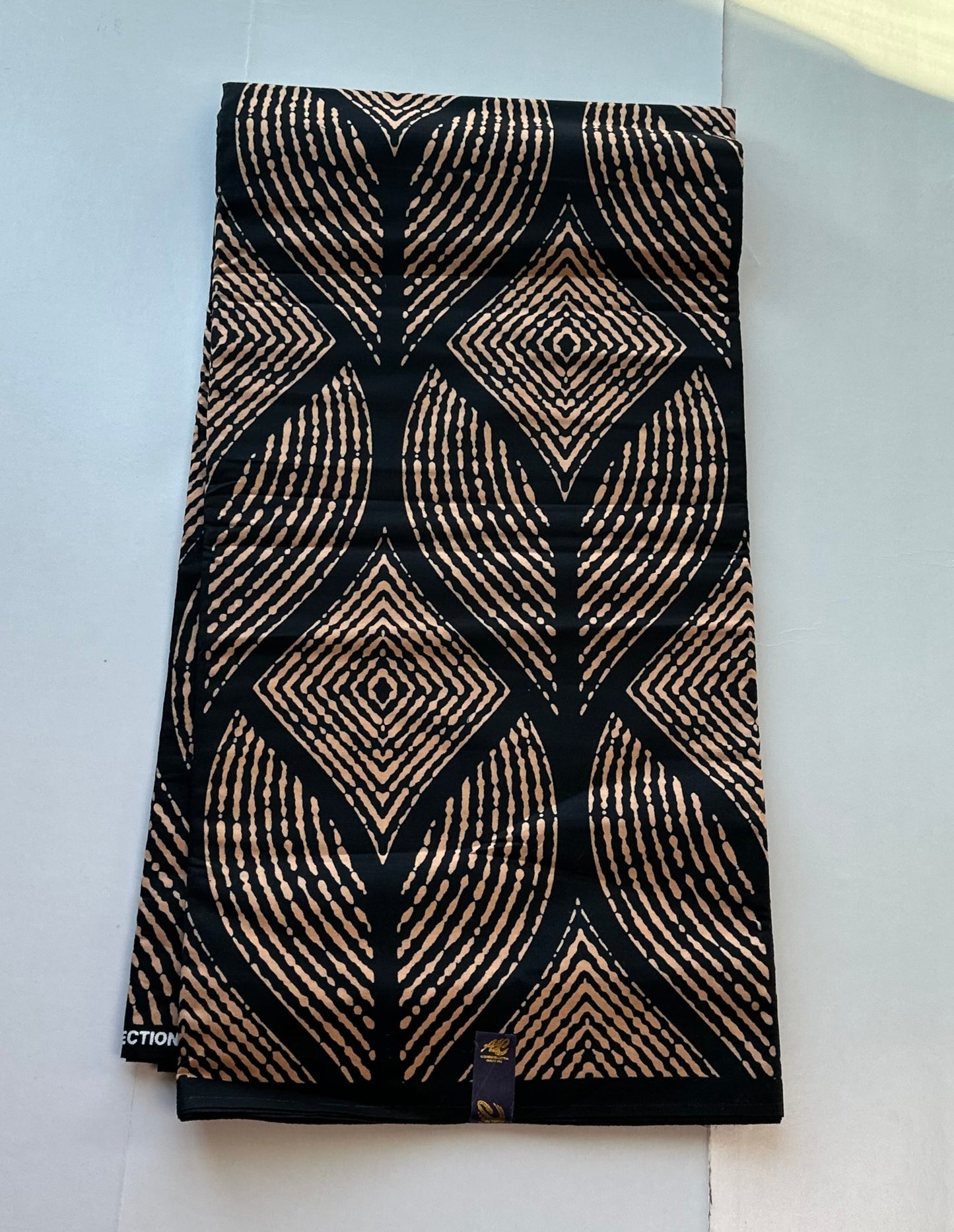 African Print Fabric, Ankara - Brown Fabric