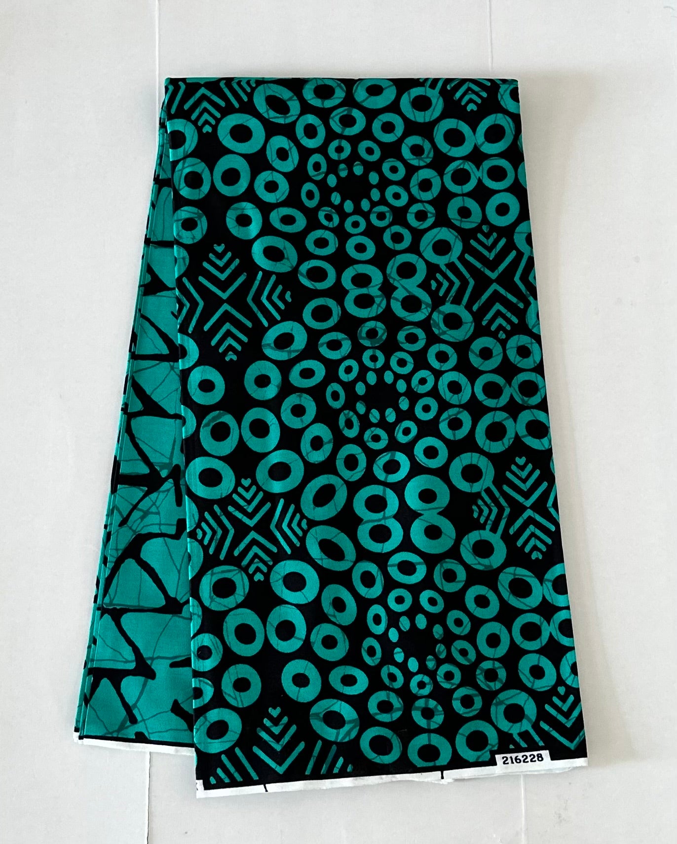 African Print Fabric, Ankara -Teal Fabric