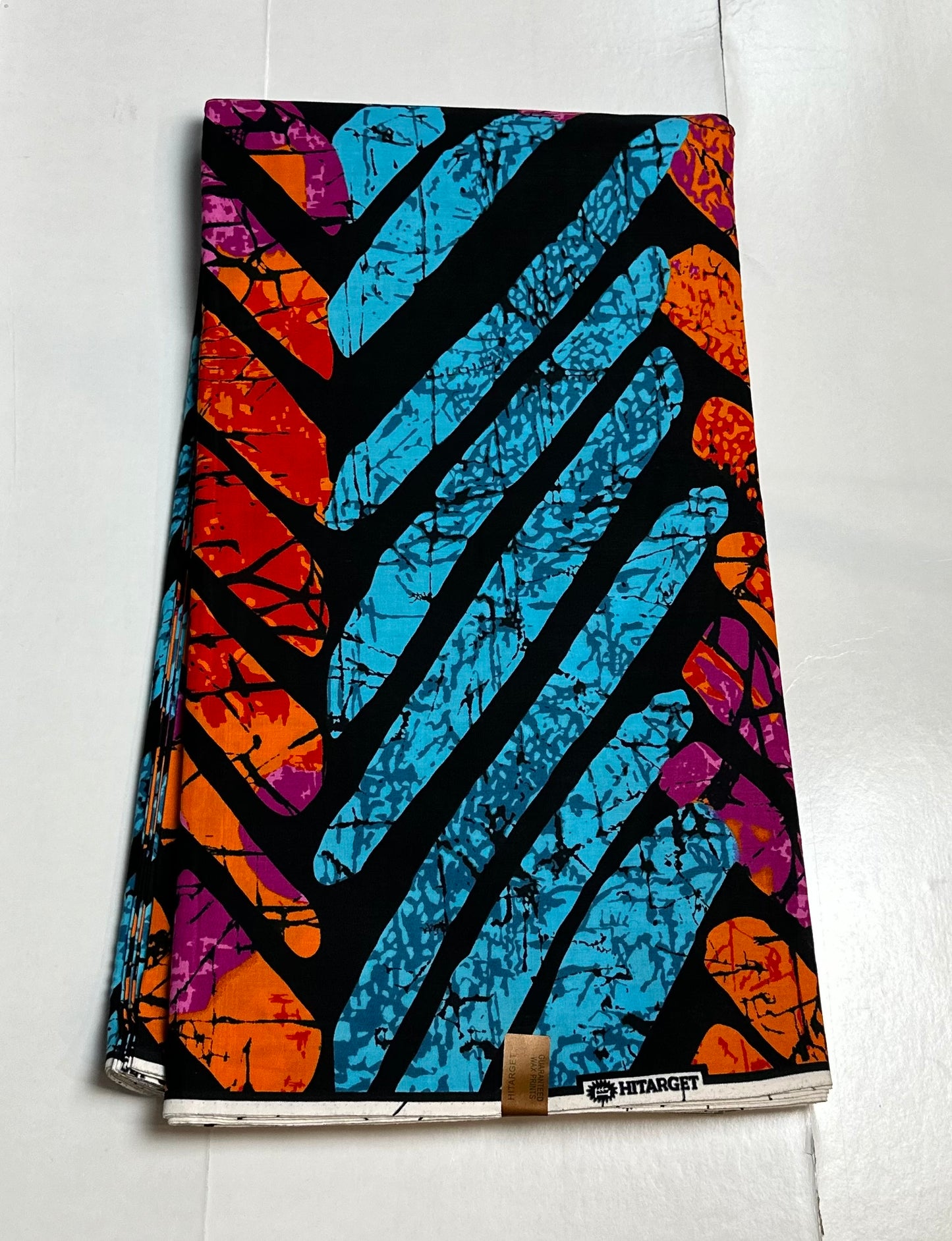 African Print Fabric, - Orange, Blue, Purple Ankara Fabric