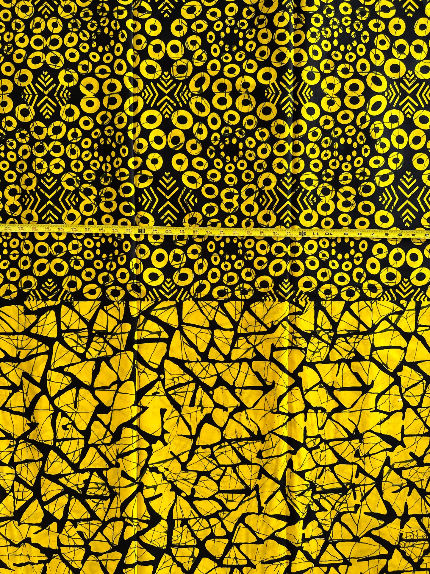 African Print Fabric, Ankara - Yellow Fabric