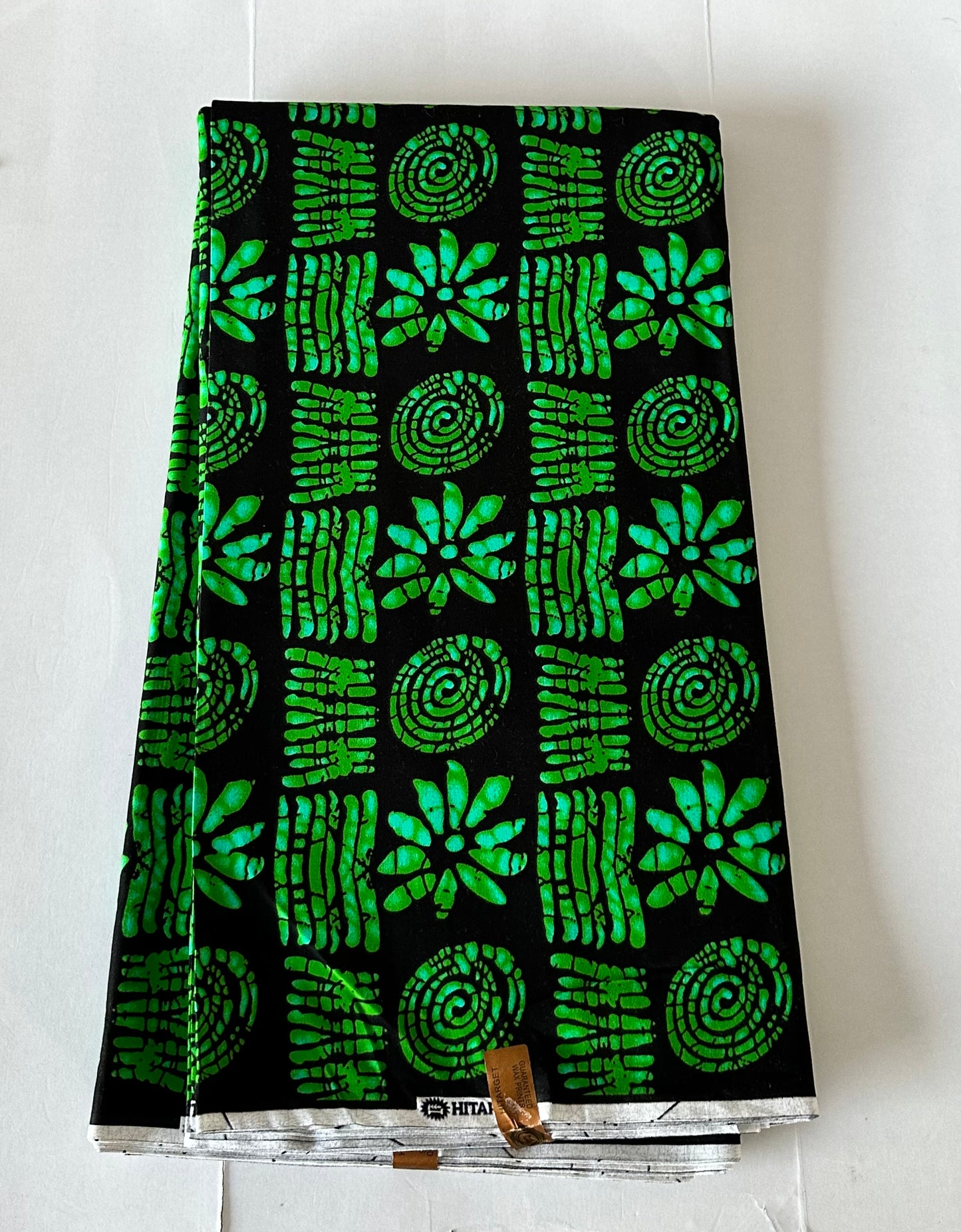 African Print Fabric, Ankara - Green Fabric