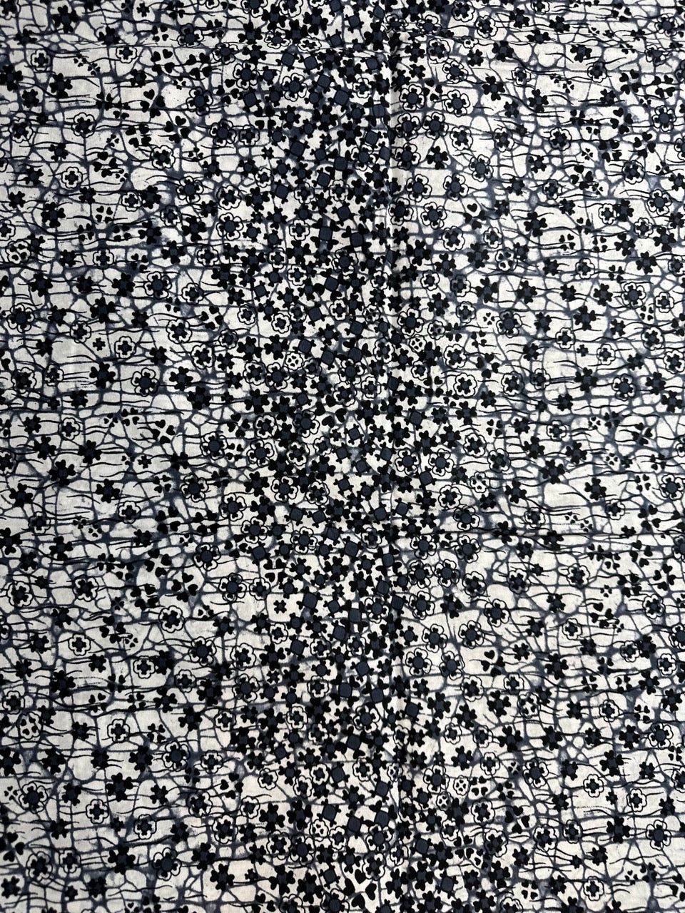 African Print Fabric, Ankara - White, Black Fabric