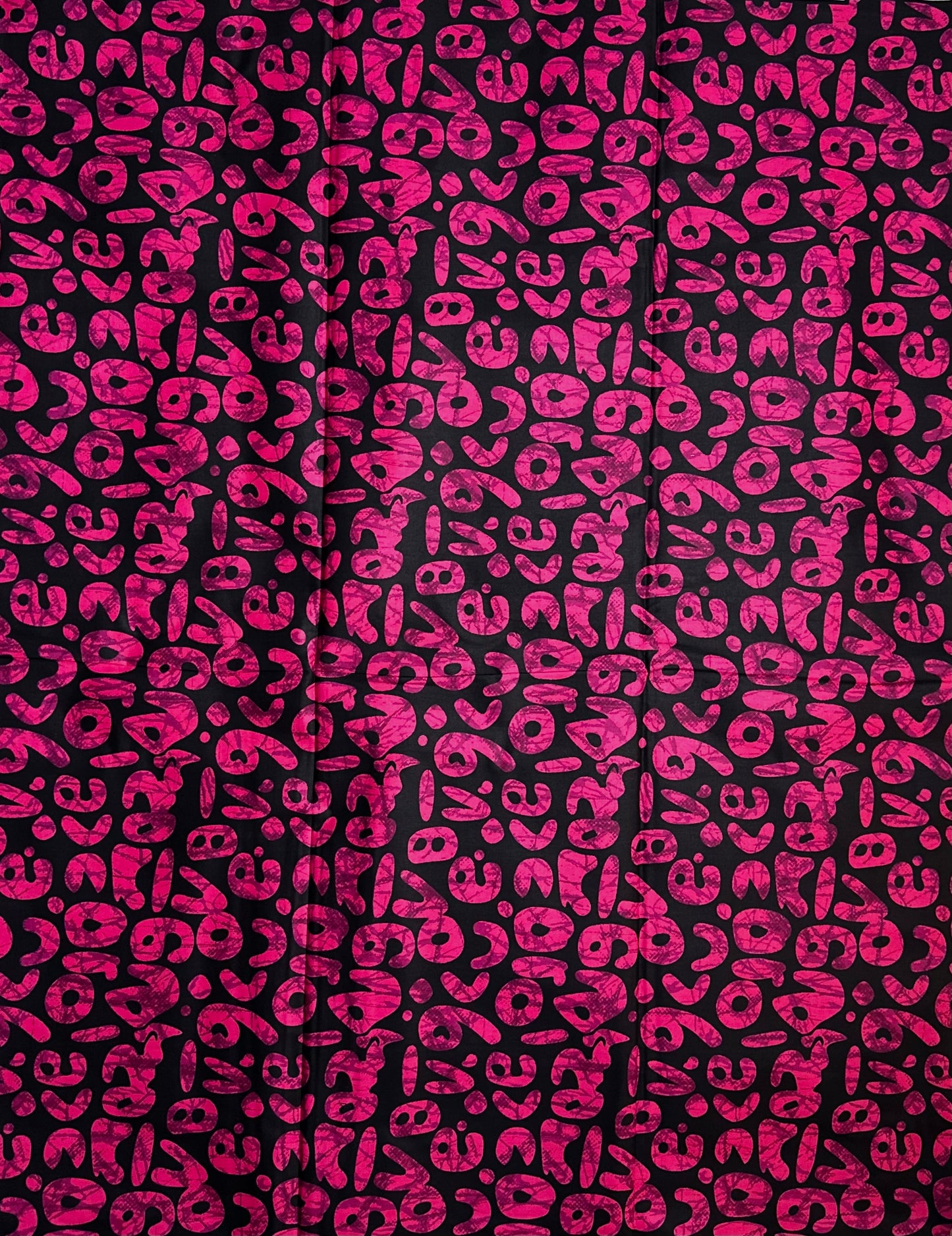 African Print Fabric, Ankara - Pink Fabric