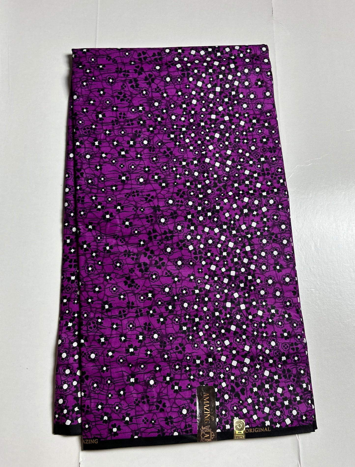 African Print Fabric, Ankara - Purple Fabric