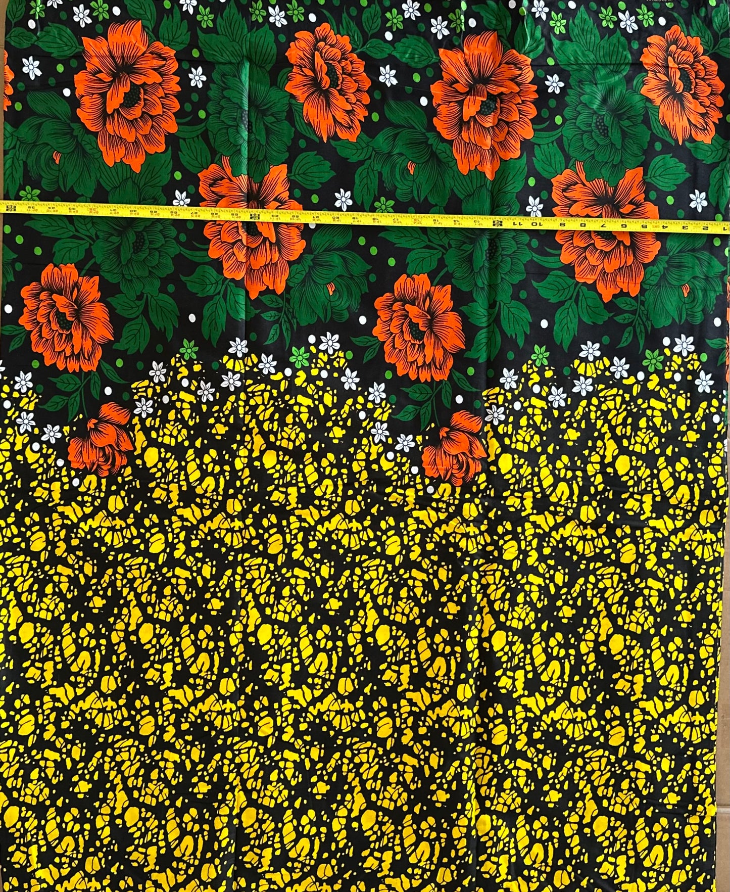 African Print Fabric, Ankara - Yellow Fabric