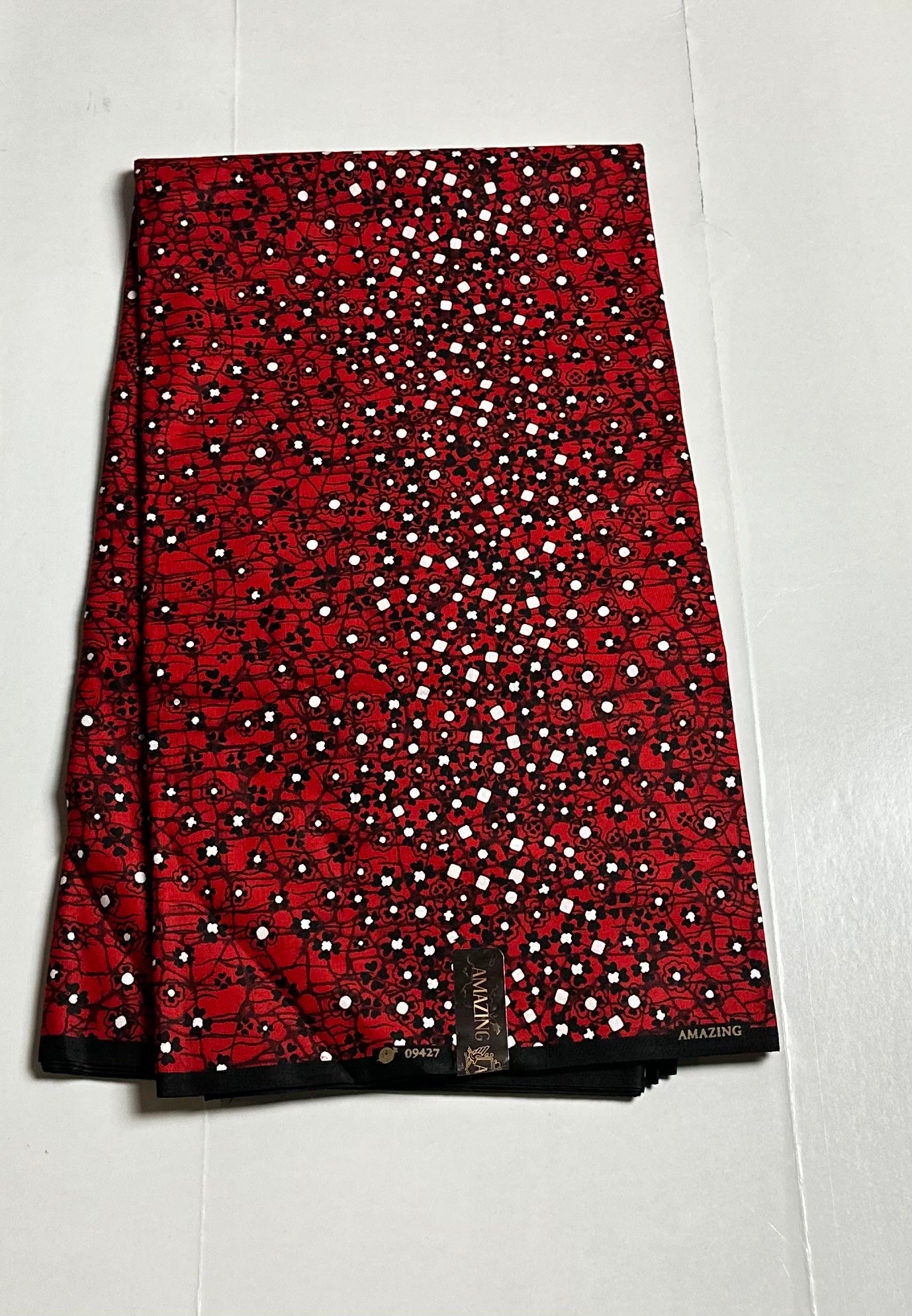 African Print Fabric, Ankara - Red Fabric