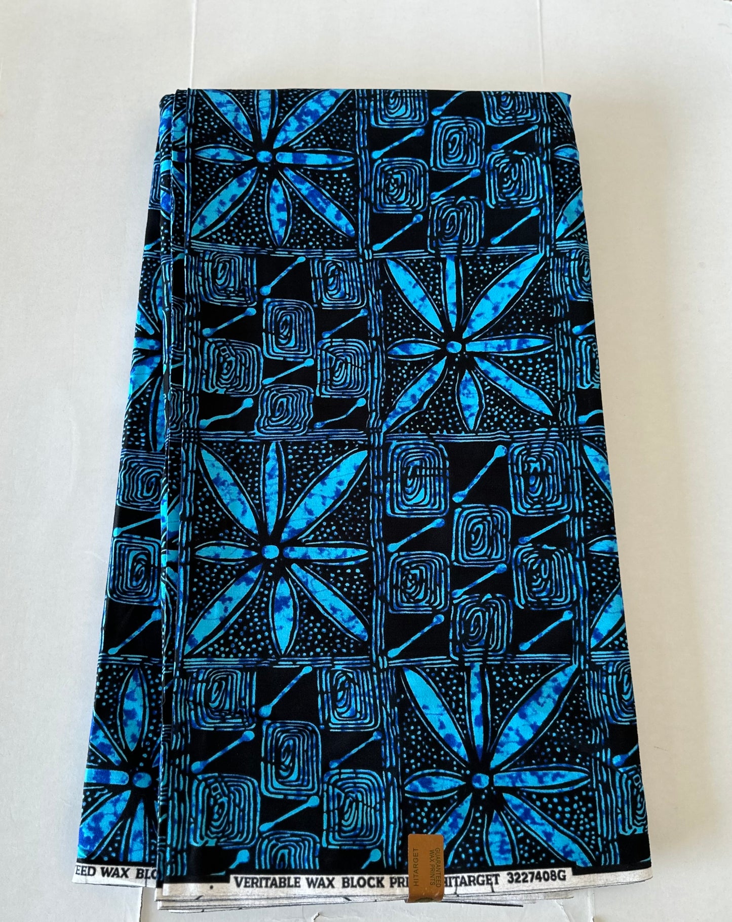 African Print Fabric, Ankara - Blue Fabric