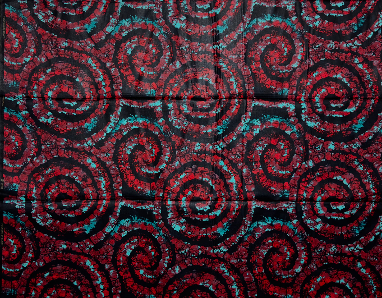 African Print Fabric, Ankara - Red Fabric
