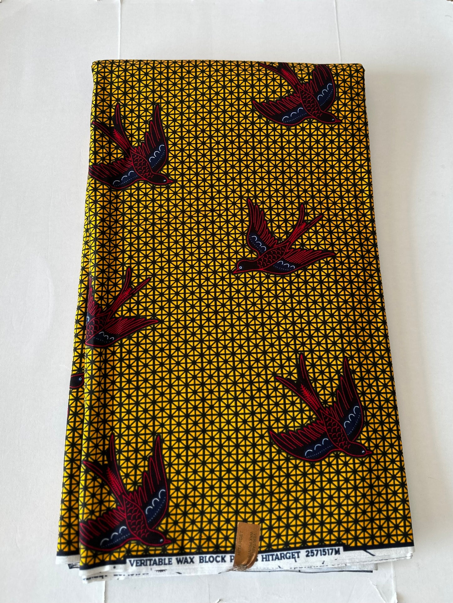 African Print Fabric, Ankara -Orange, Red Fabric, African Clothing
