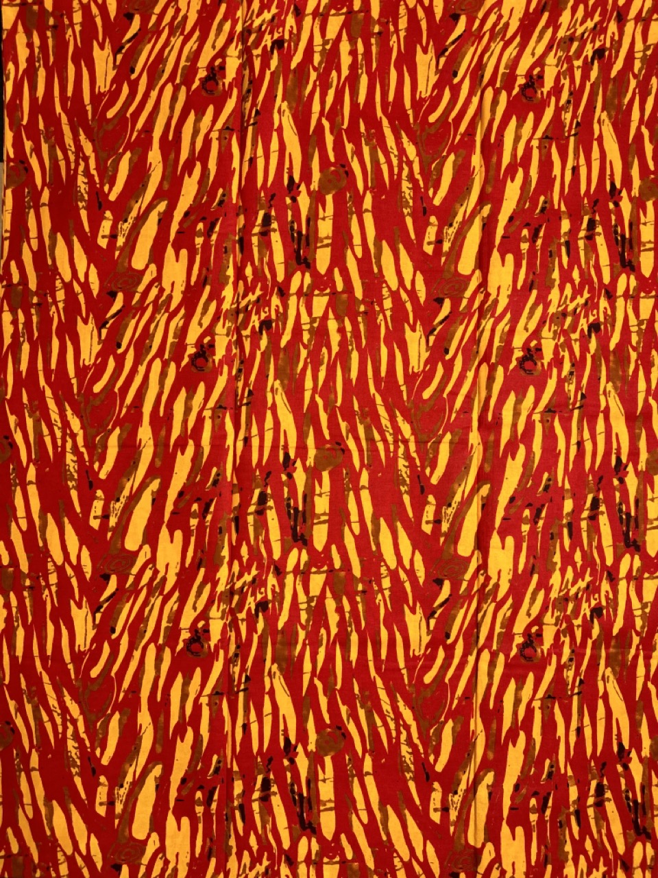 African Print Fabric, Ankara -Red, Yellow Fabric