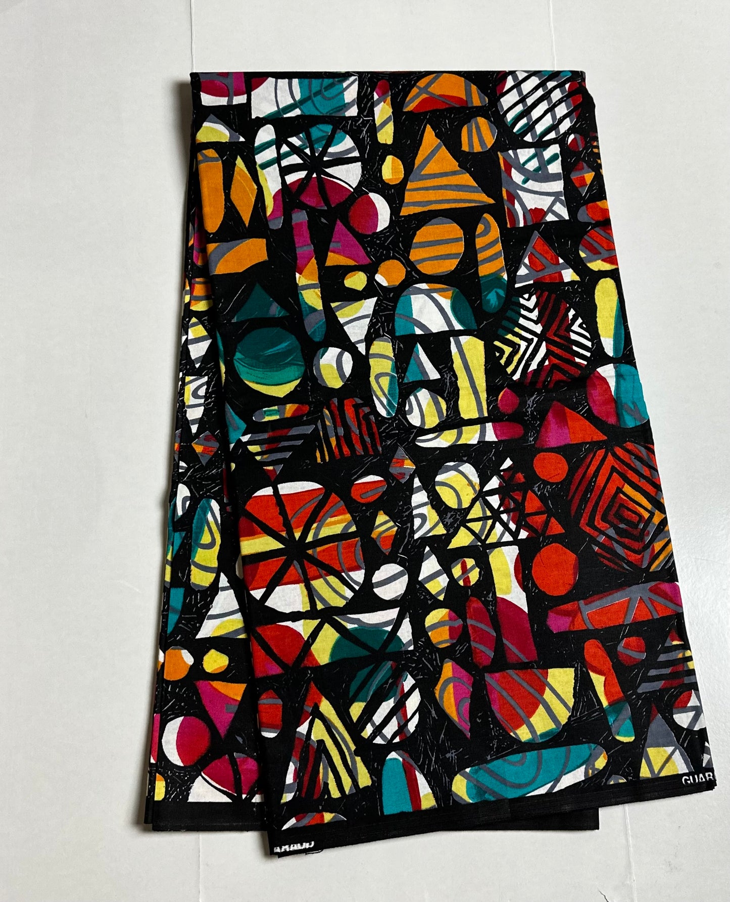 African Print Fabric, Ankara - Black Fabric