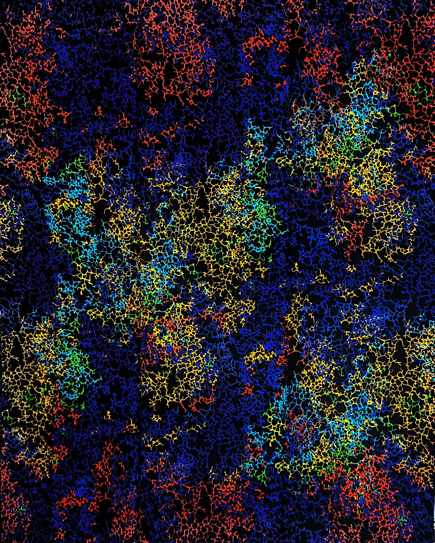 African Print Fabric, Ankara - Blue, Red, Yellow Fabric