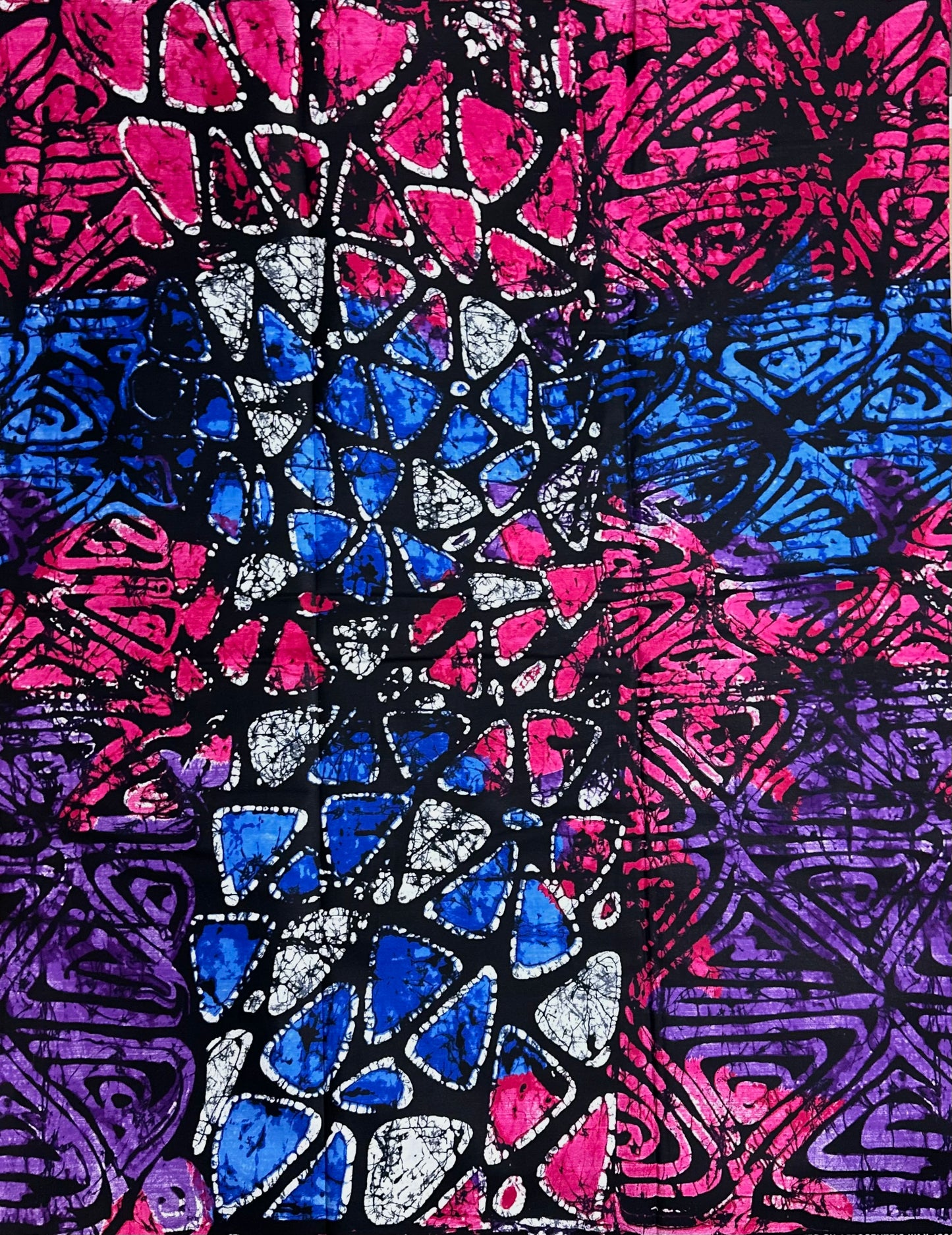 African Print Fabric, Ankara - Purple, Blue, Pink Fabric