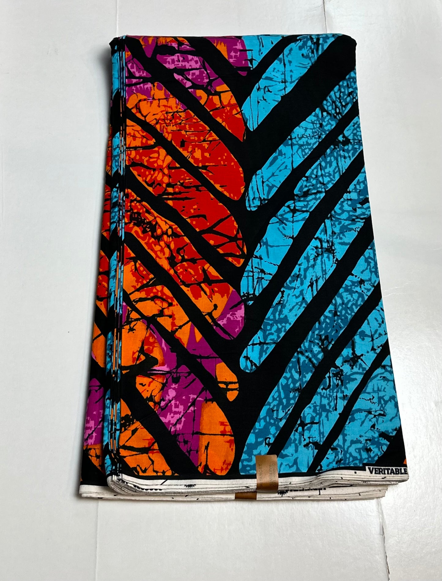 African Print Fabric, - Orange, Blue, Purple Ankara Fabric