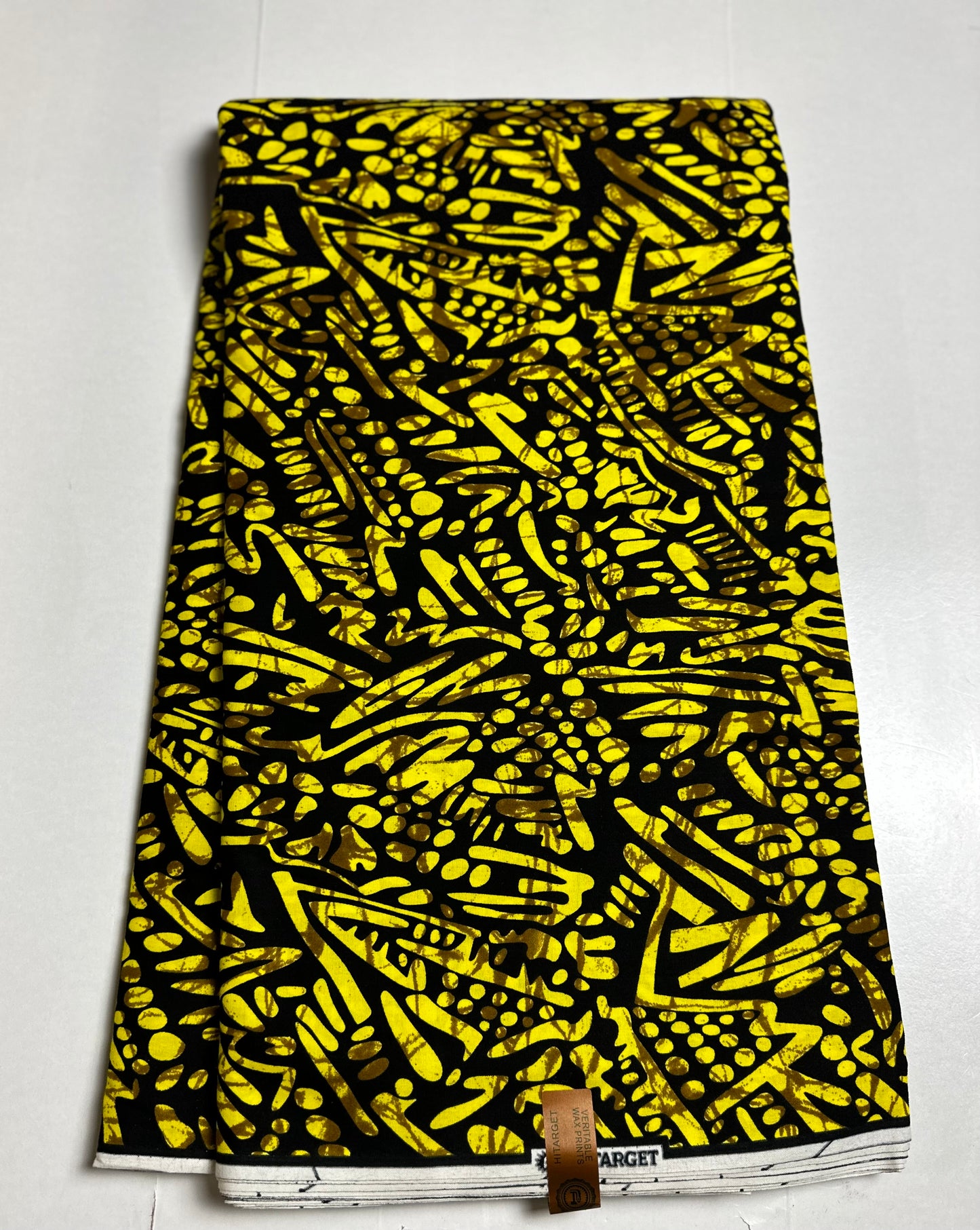 African Print Fabric, Ankara - Yellow Fabric