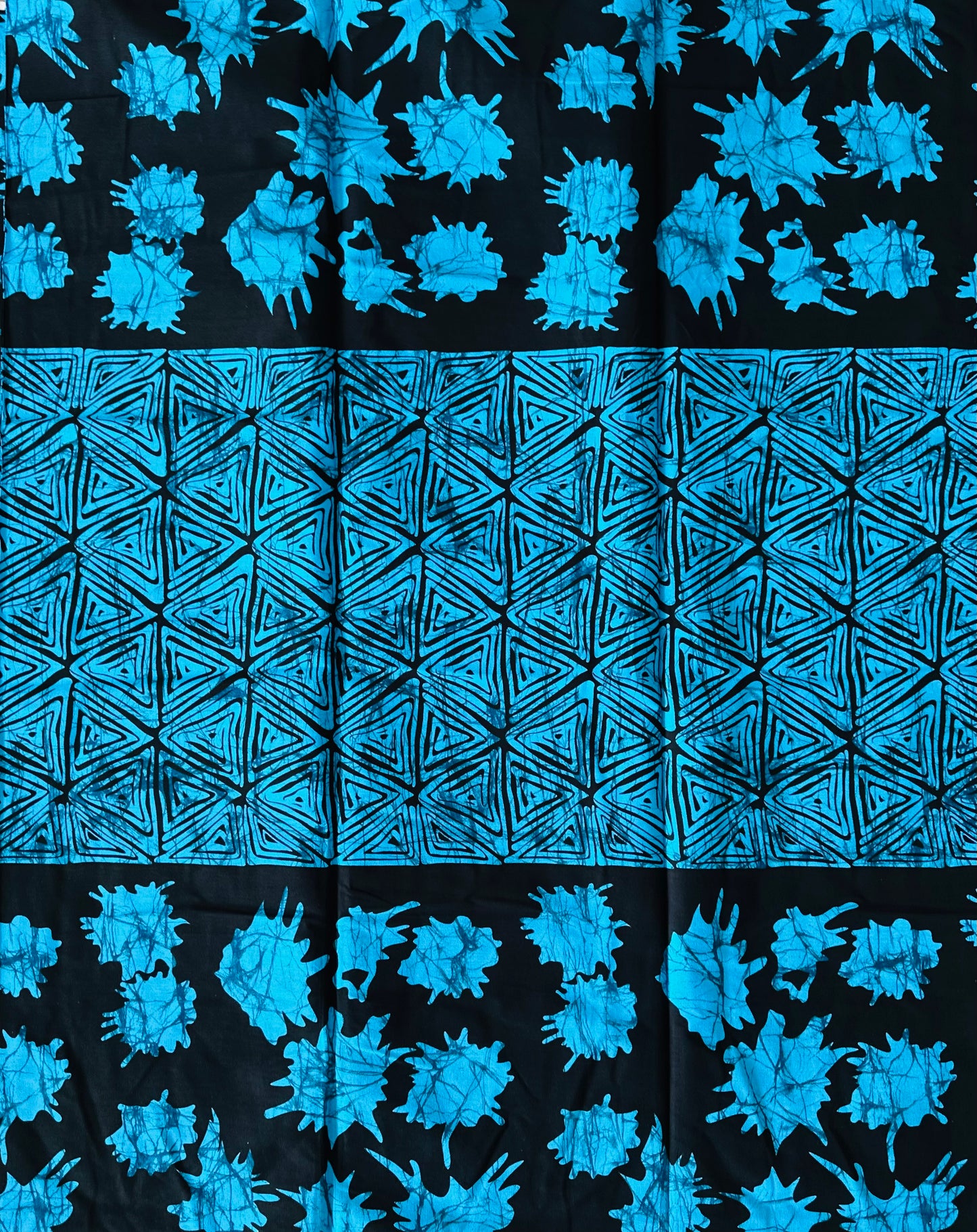 African Print Fabric, Ankara - Blue Fabric