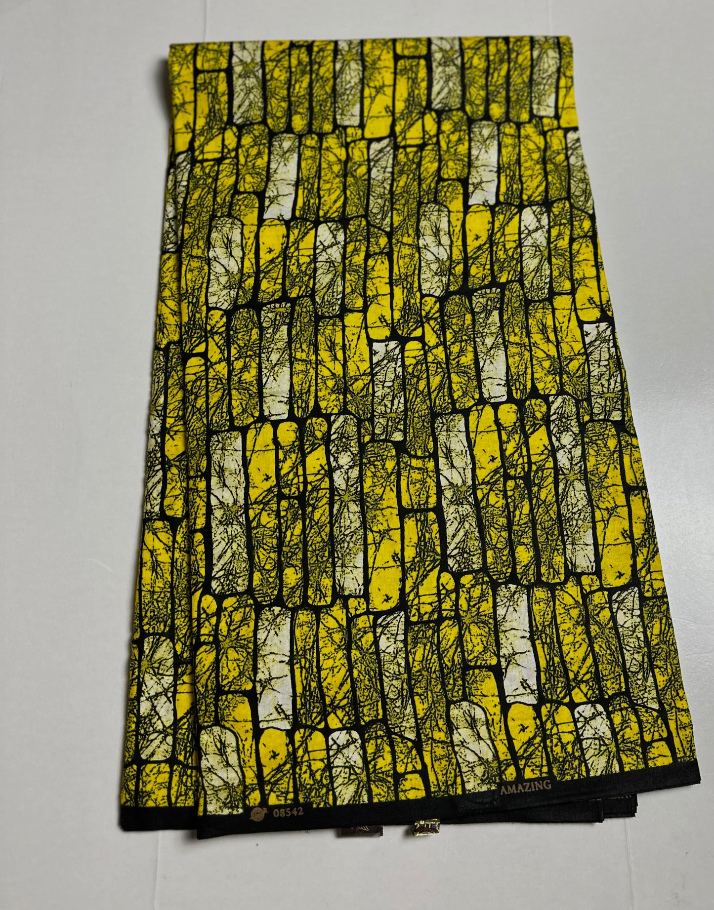 African Print Fabric, Ankara -Yellow Fabric