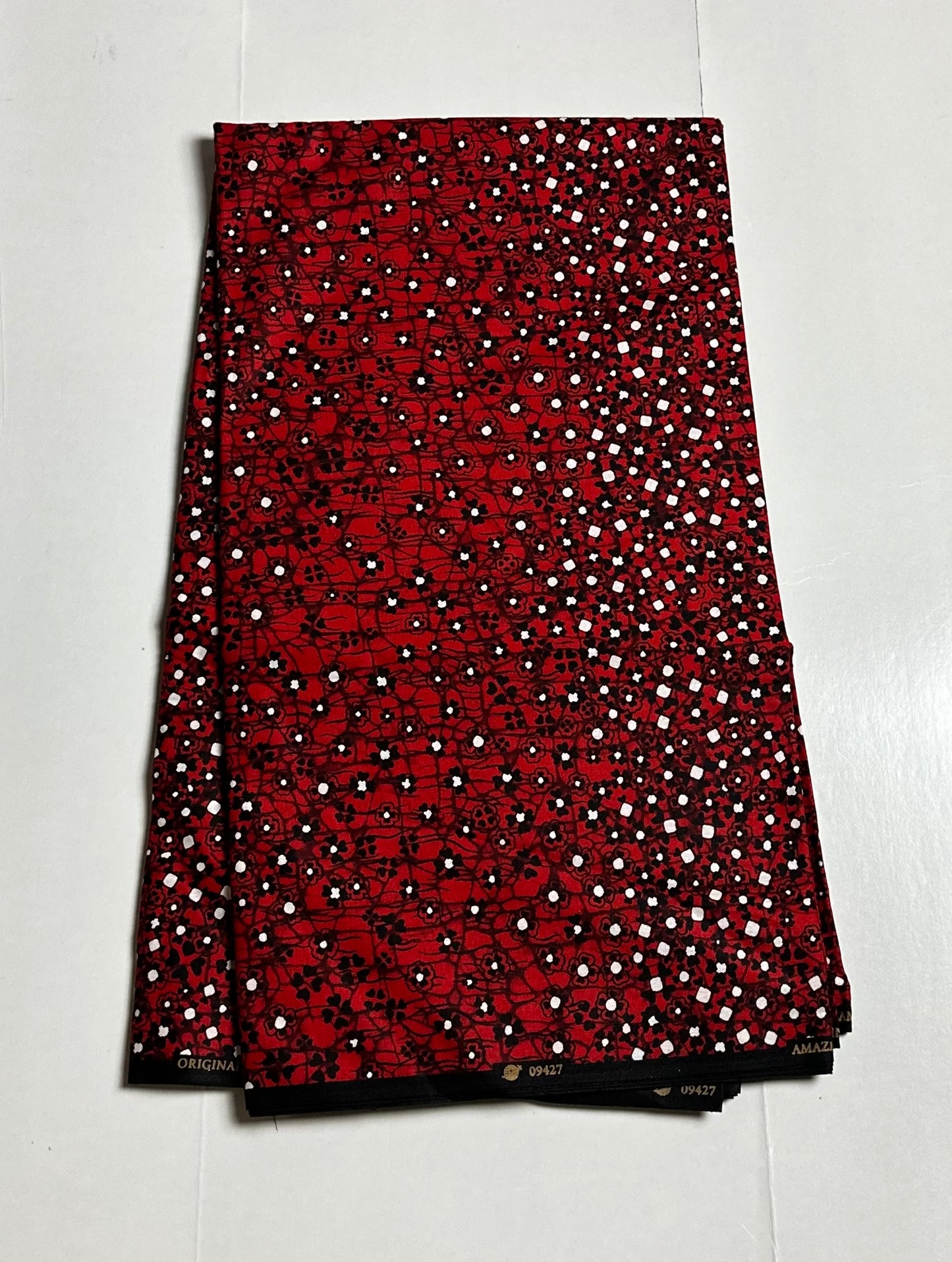 African Print Fabric, Ankara - Red Fabric
