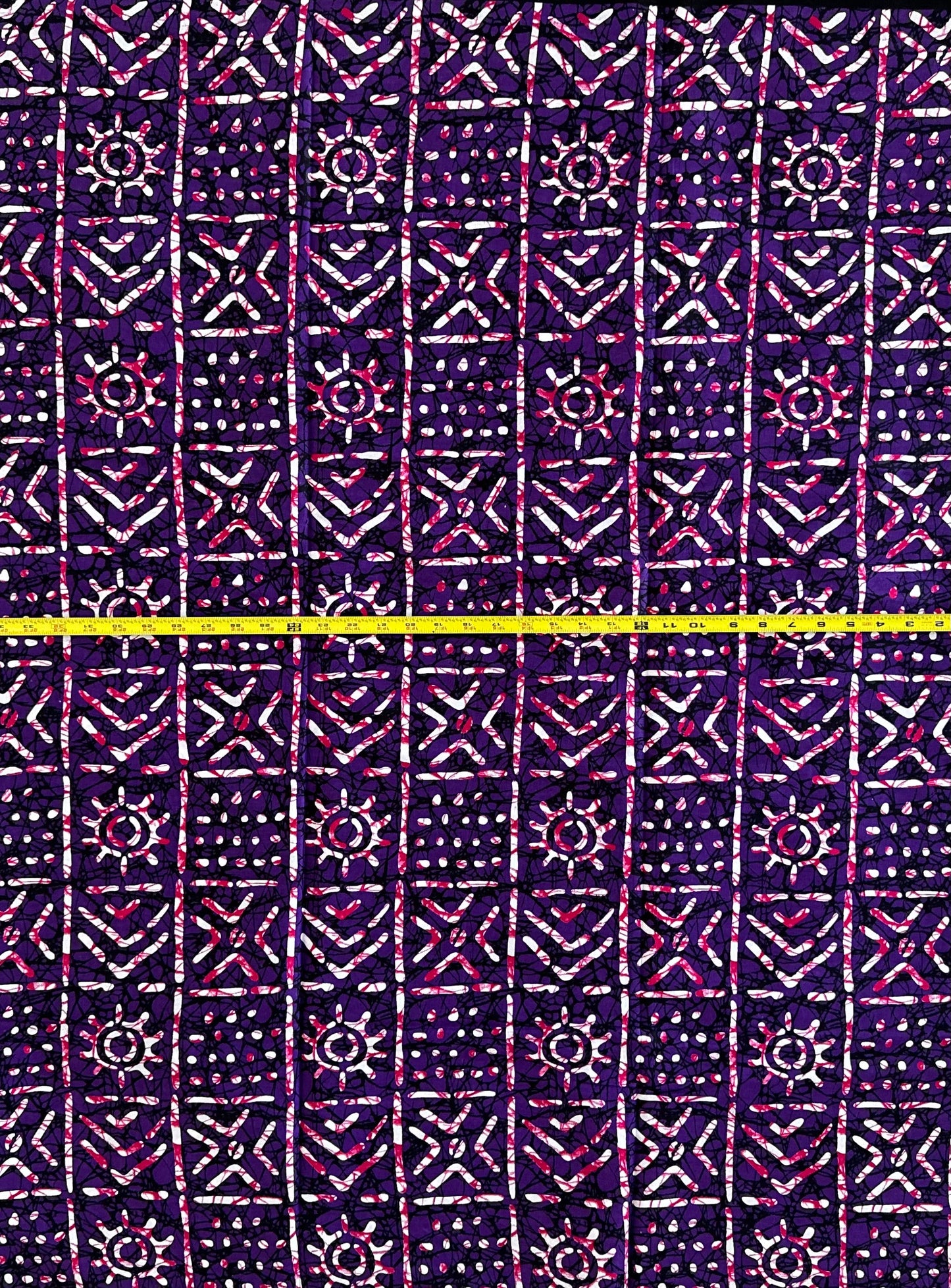 African Print Fabric, Ankara - Purple Fabric
