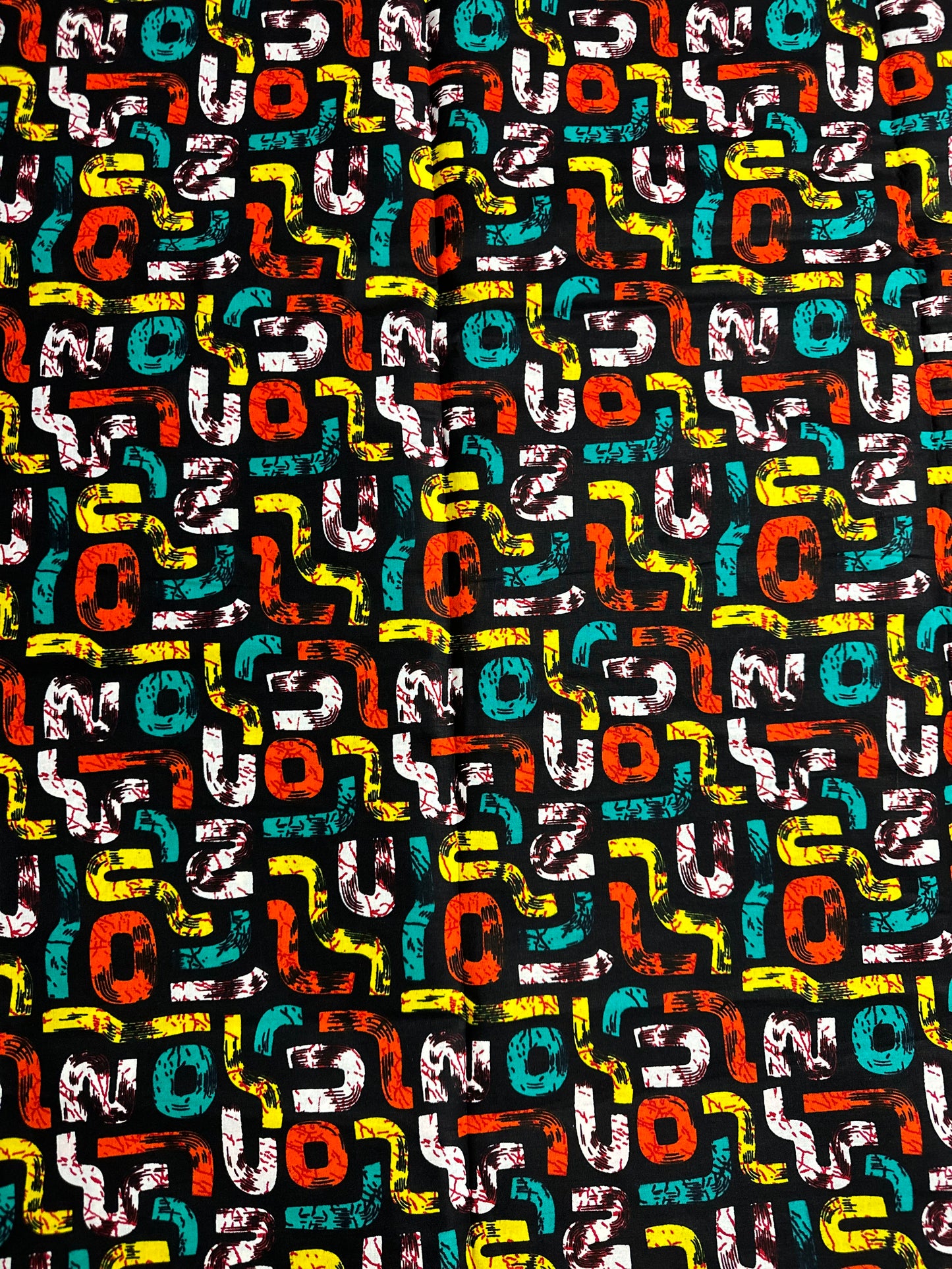 African Print Fabric, Ankara - Yellow, Green, Orange Fabric
