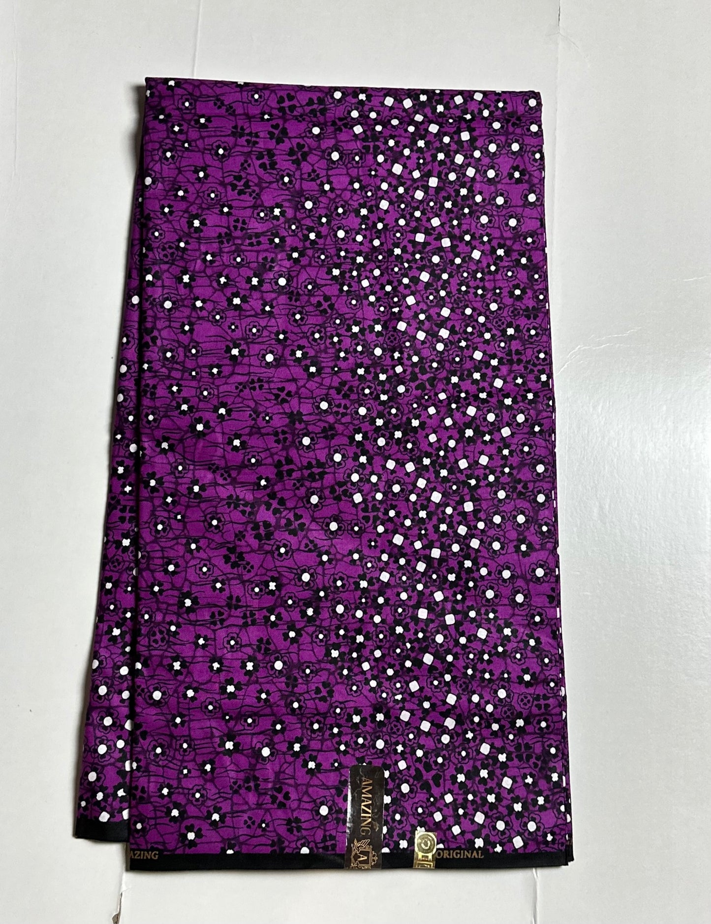 African Print Fabric, Ankara - Purple Fabric