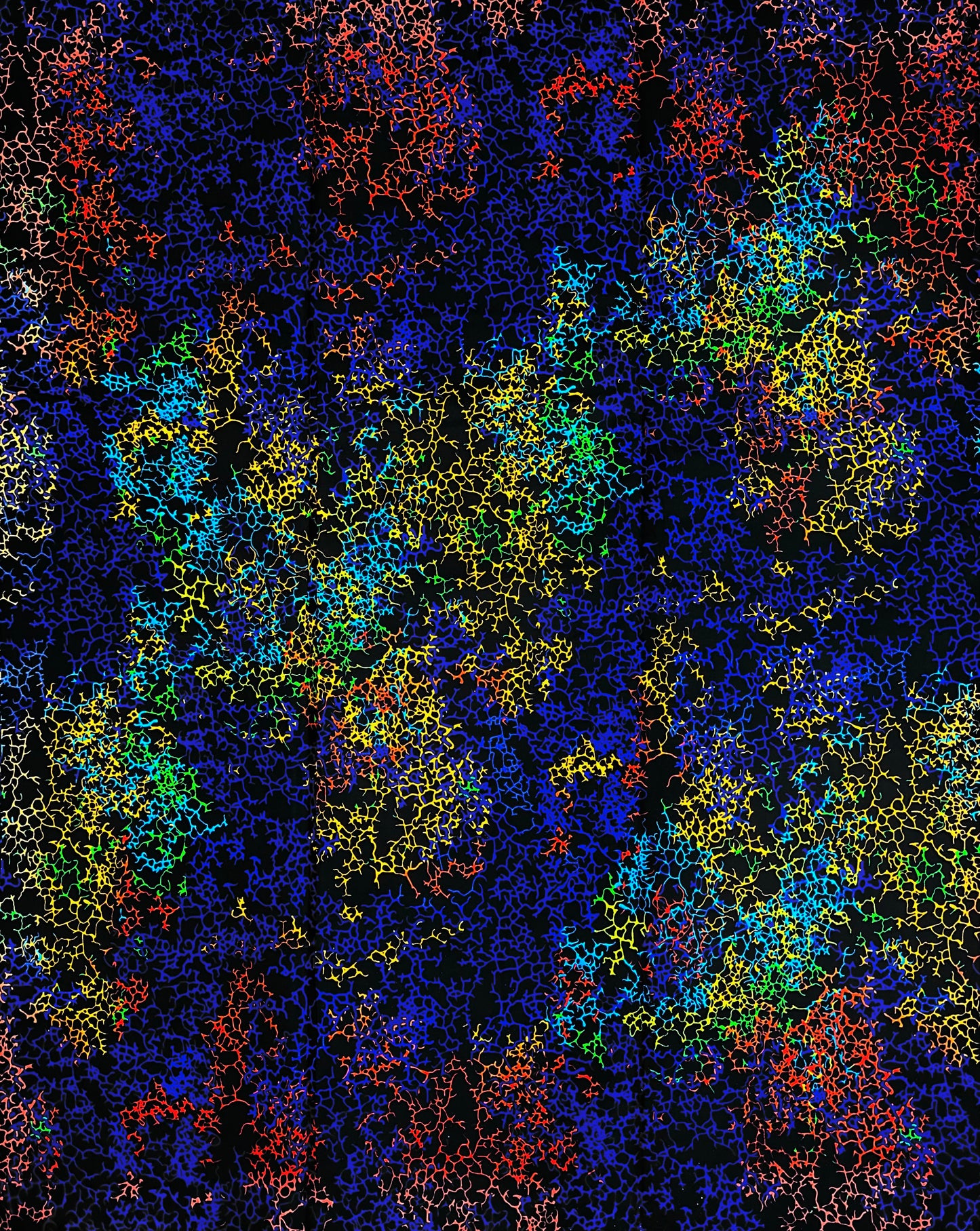 African Print Fabric, Ankara - Blue, Red, Yellow Fabric