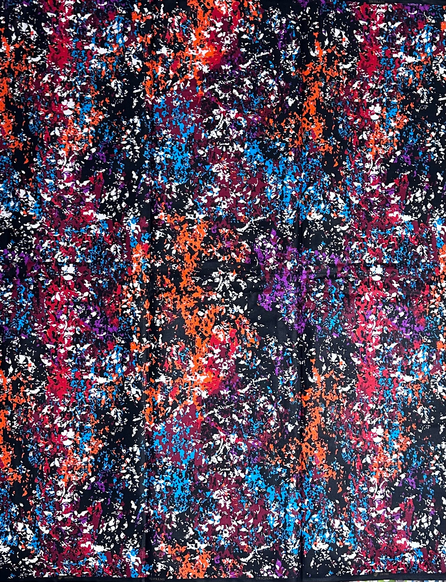 African Print Fabric, Ankara - Blue, Orange, Purple Fabric