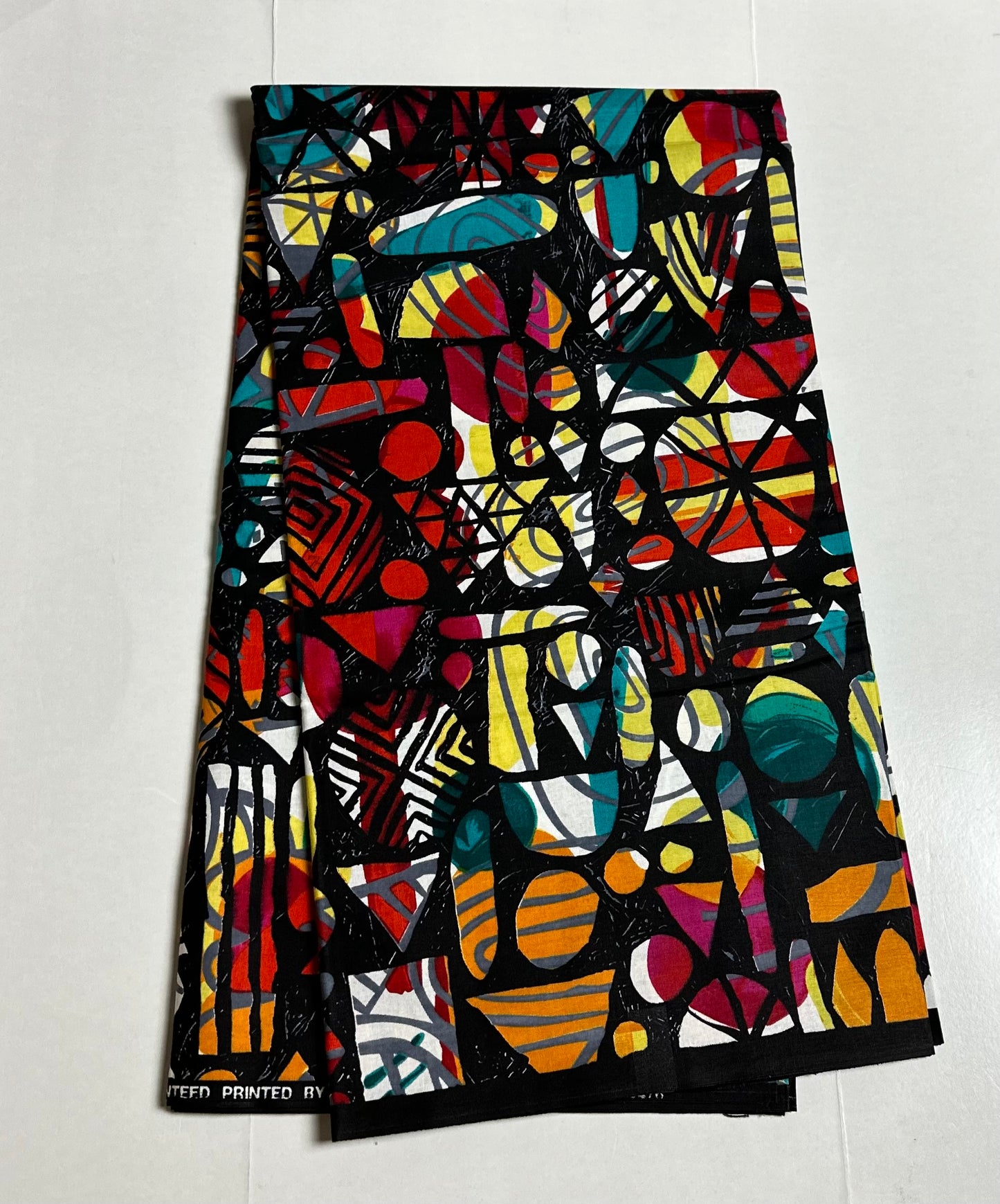 African Print Fabric, Ankara - Black Fabric