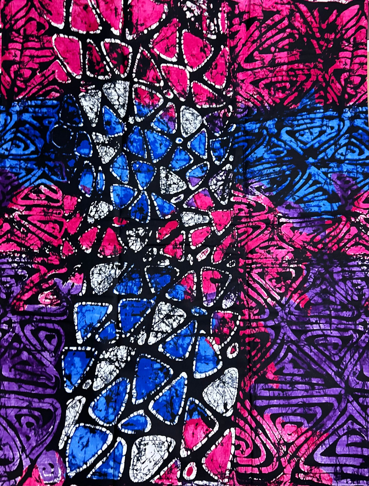 African Print Fabric, Ankara - Purple, Blue, Pink Fabric