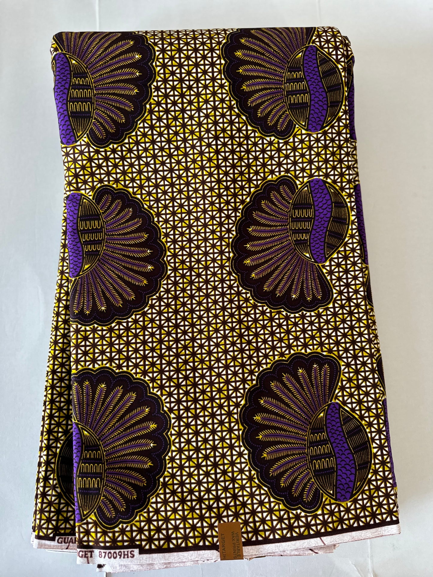 African Print Fabric, Ankara -Brown, Purple Fabric, African Clothing
