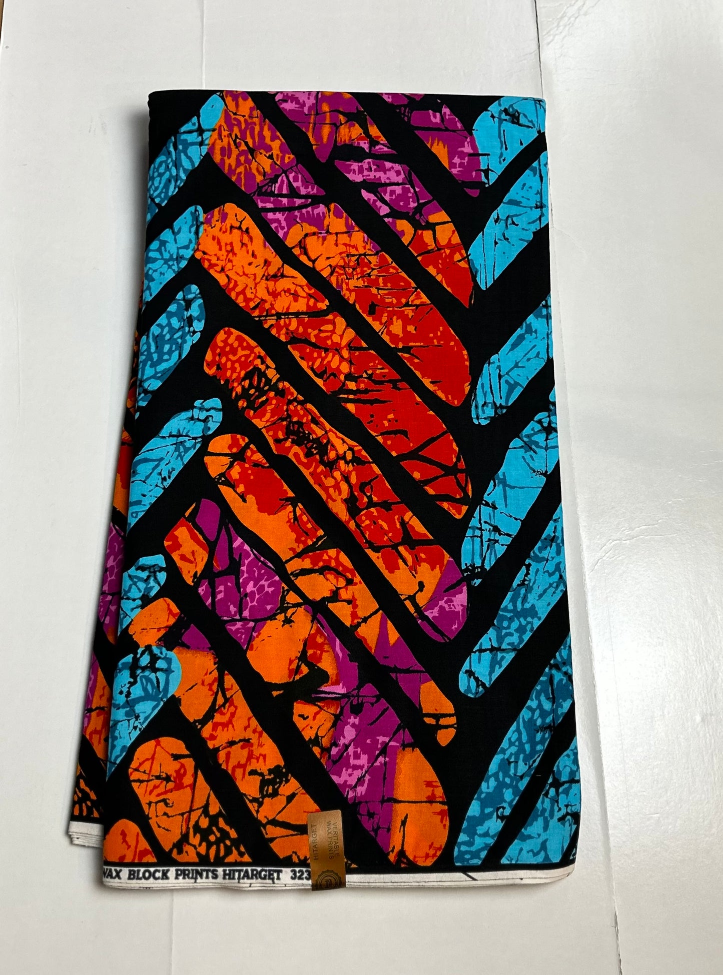 African Print Fabric, - Orange, Blue, Purple Ankara Fabric