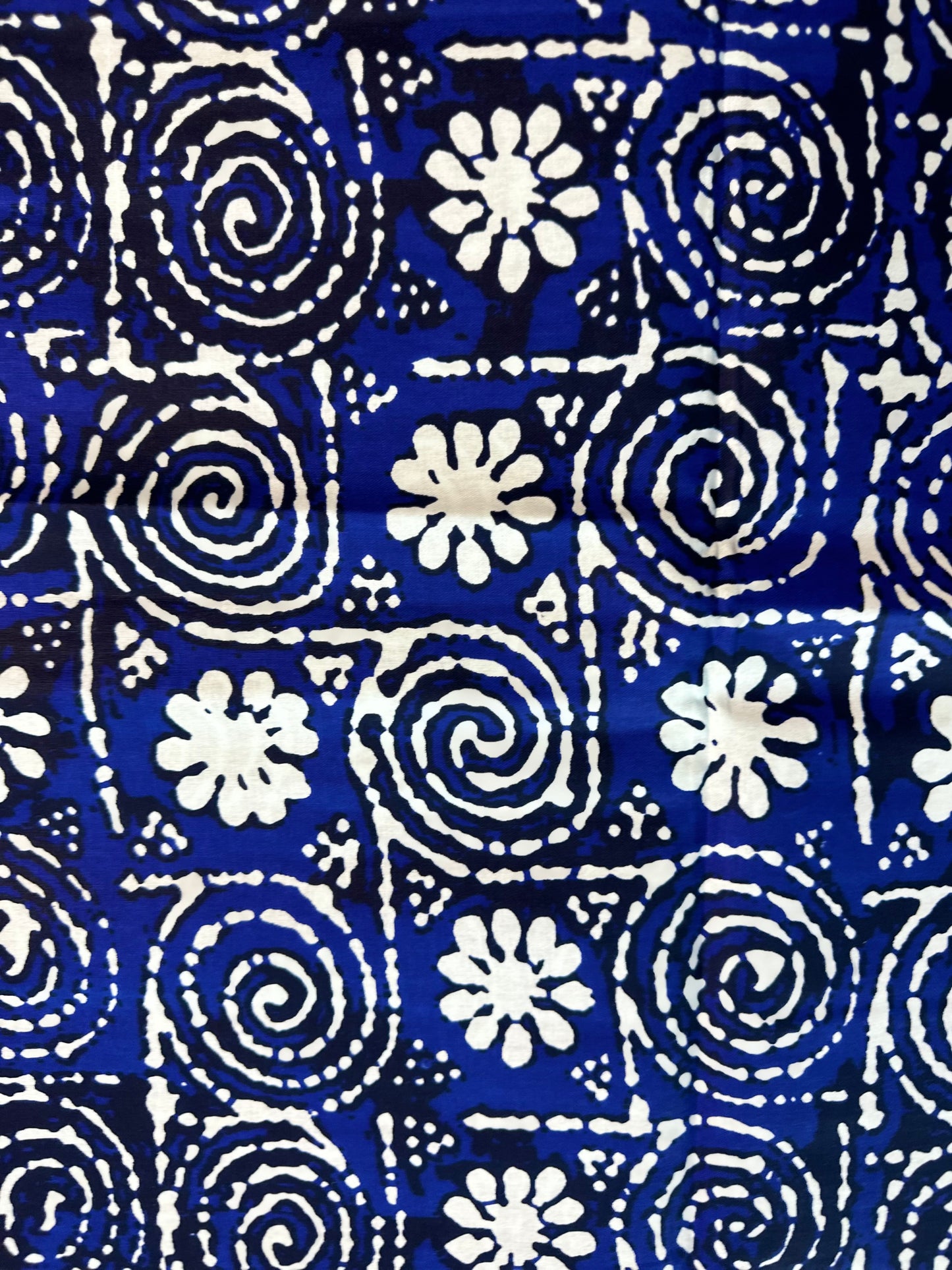 African Print Fabric, Ankara - Blue Fabric