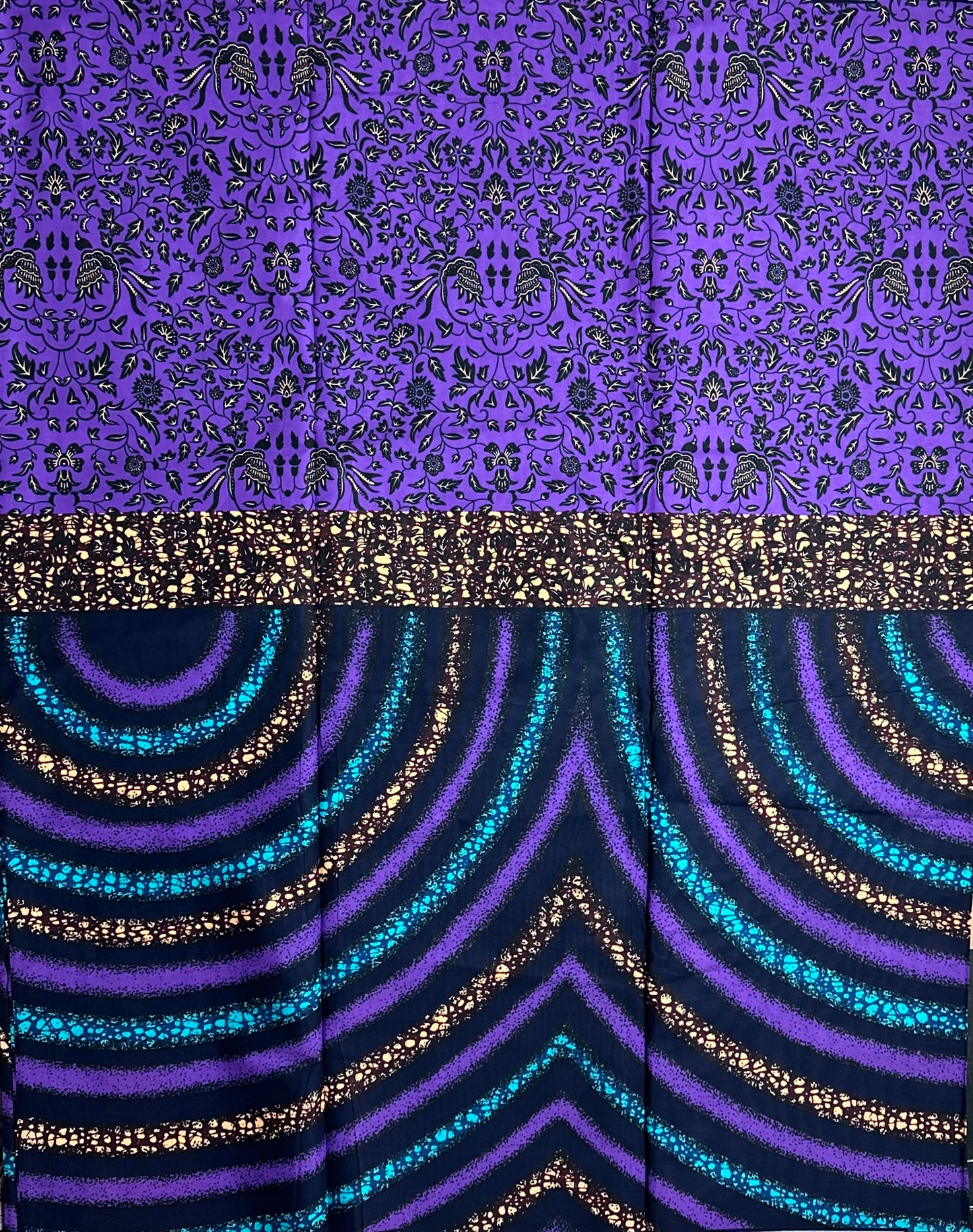African Print Fabric, Ankara - Purple Fabric