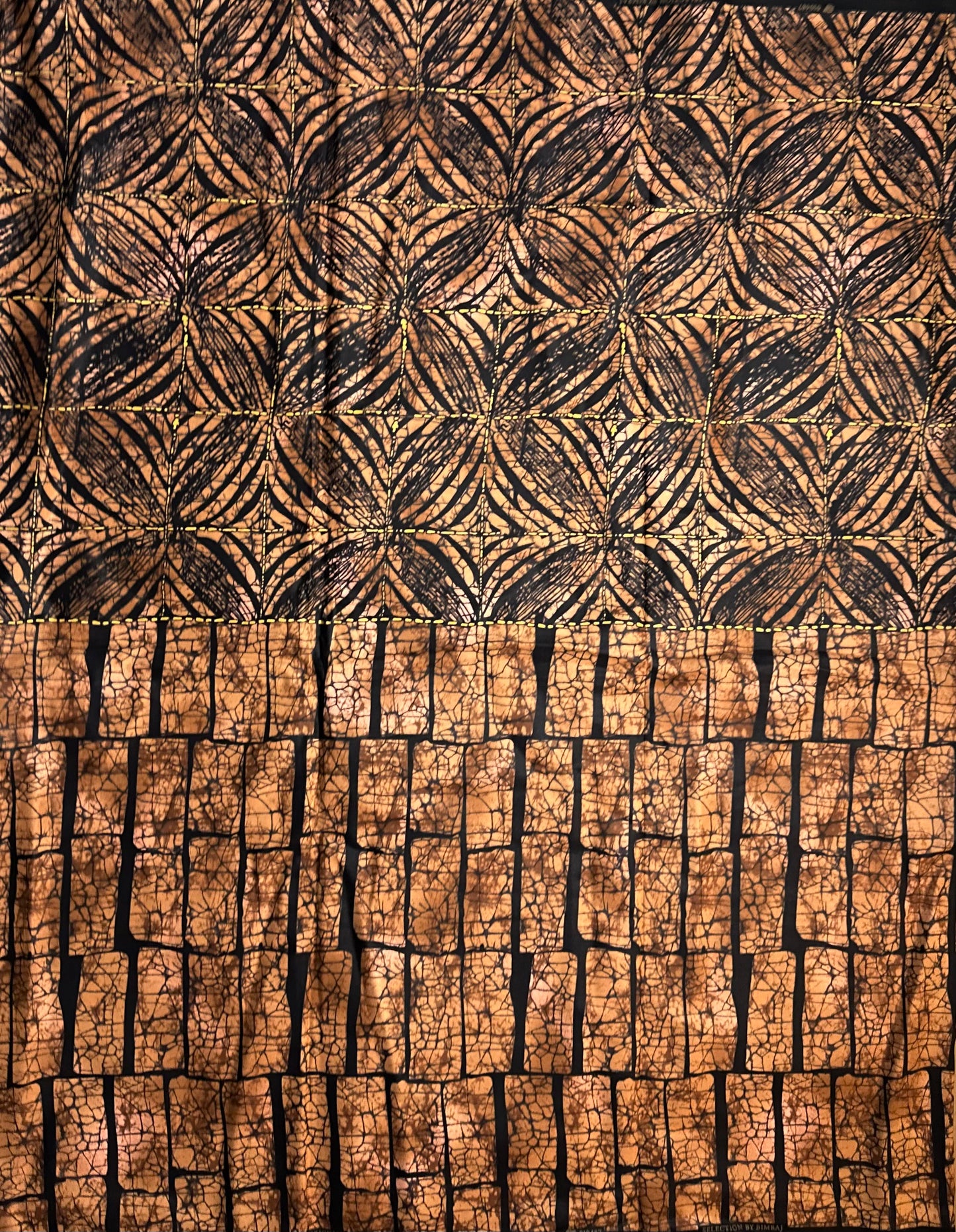 African Print Fabric, Ankara - Brown Fabric