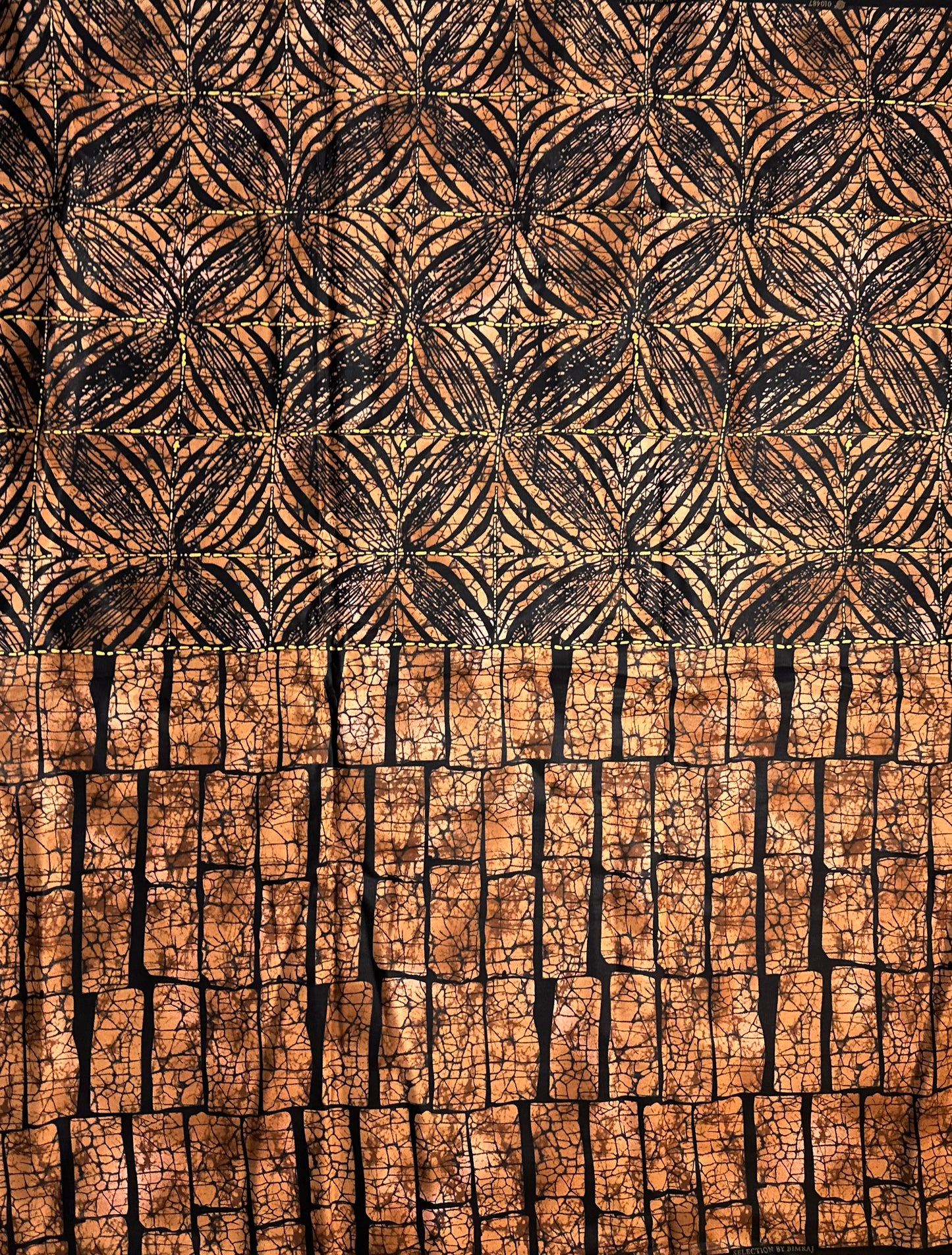 African Print Fabric, Ankara - Brown Fabric