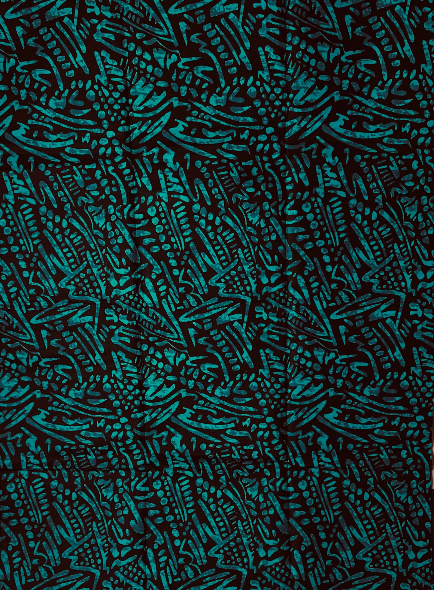 African Print Fabric, Ankara - Teal Fabric