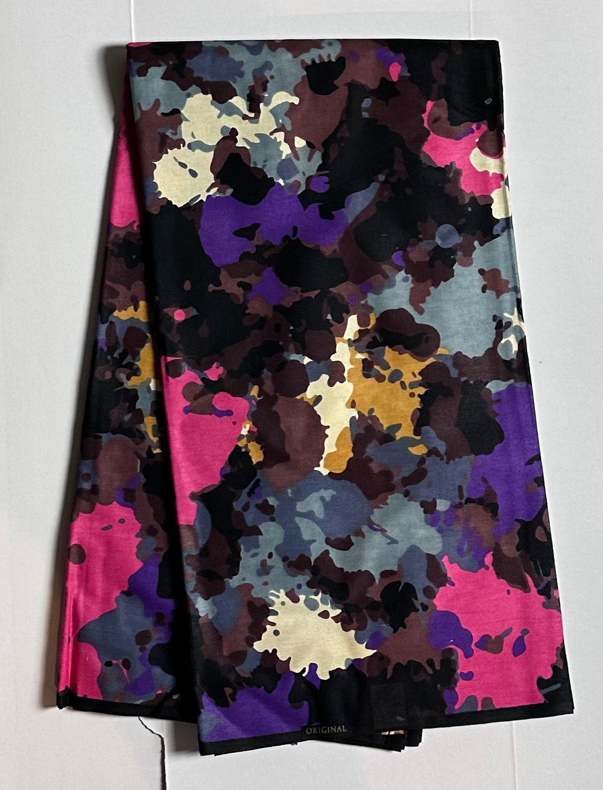 African Print Fabric, Ankara - Purple, Pink, Marigold Fabric